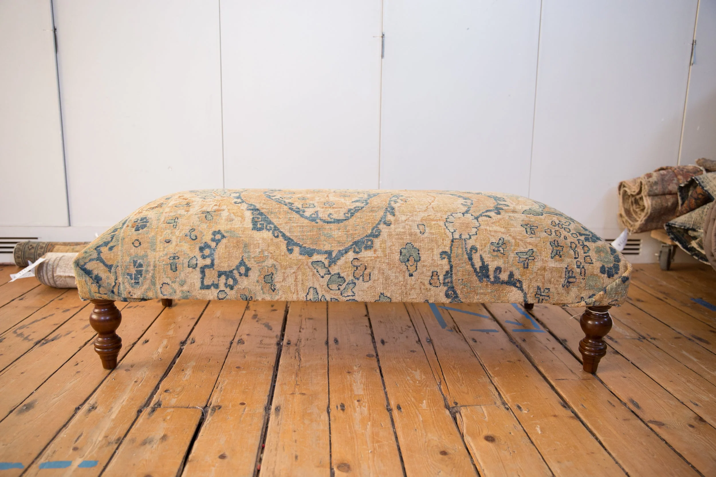 Vintage Persian Rug Ottoman Coffee Table - Image 12