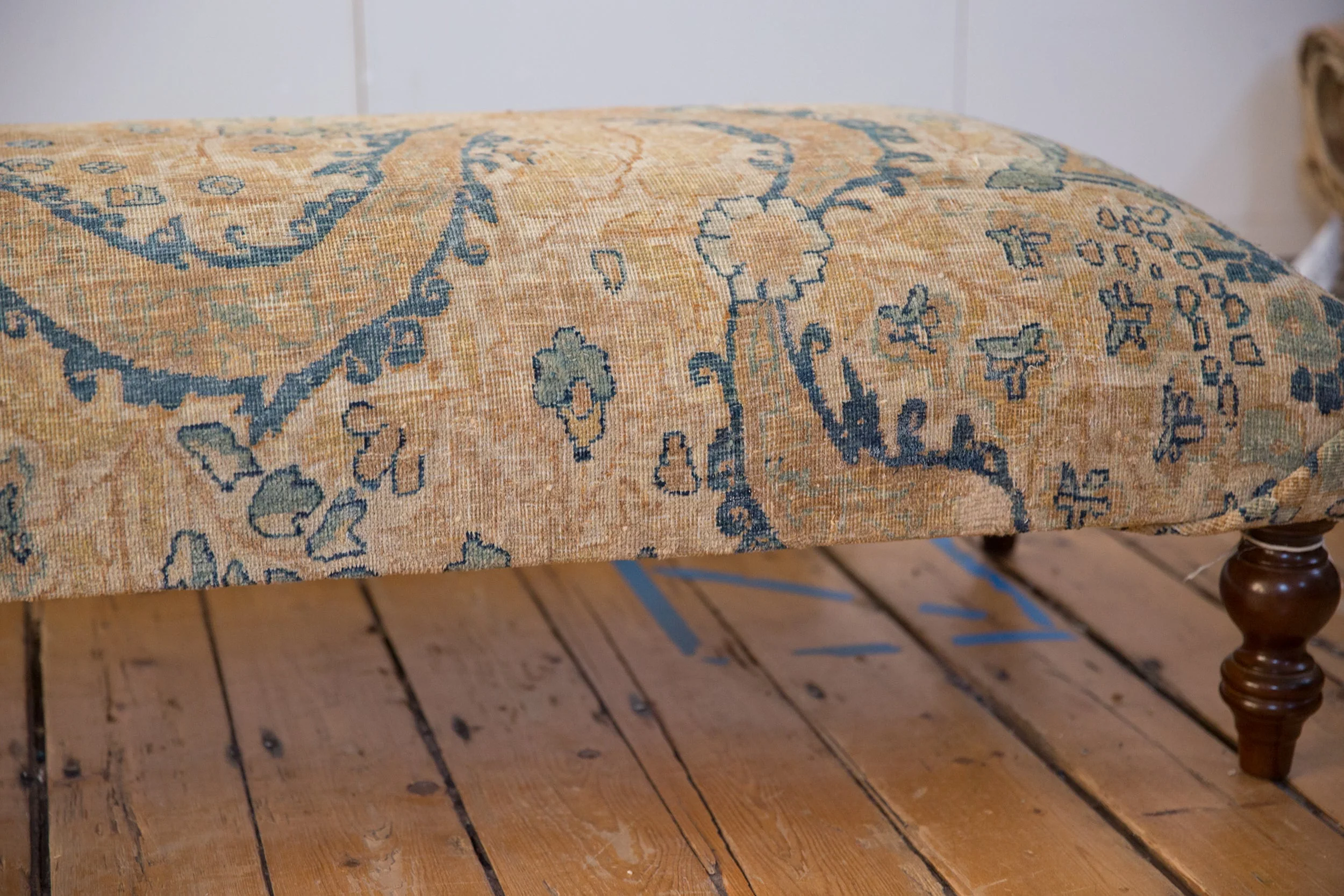 Vintage Persian Rug Ottoman Coffee Table - Image 13