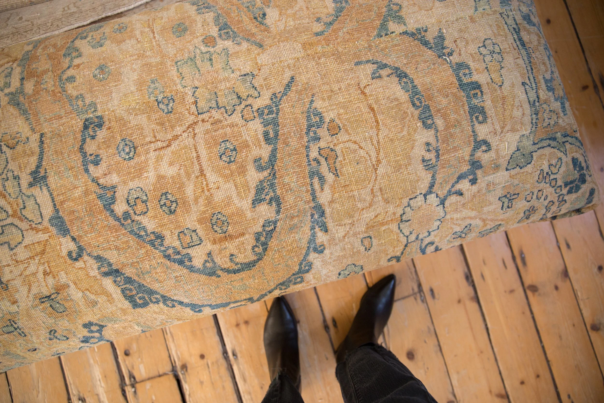 Vintage Persian Rug Ottoman Coffee Table - Image 15