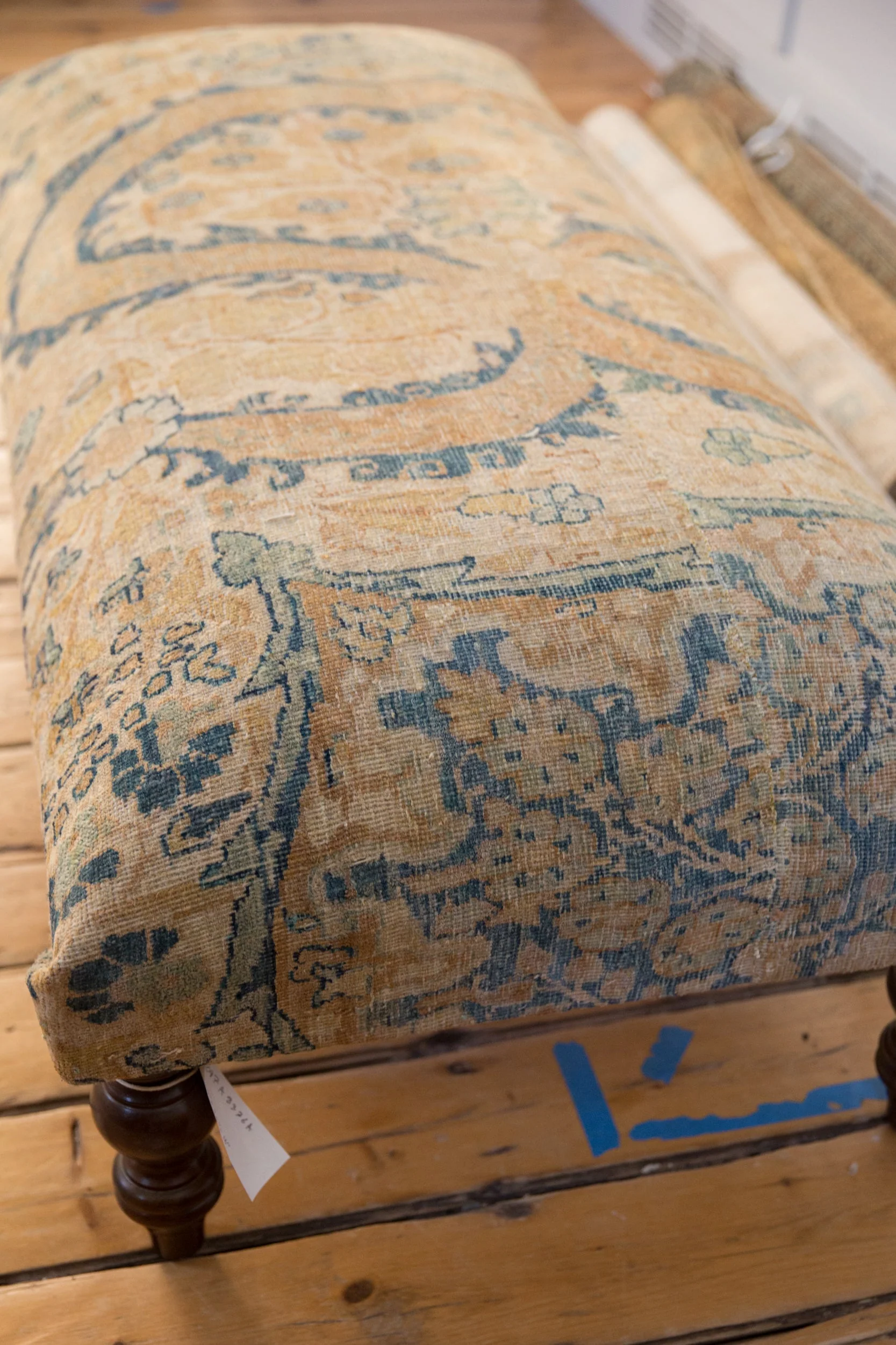 Vintage Persian Rug Ottoman Coffee Table - Image 16