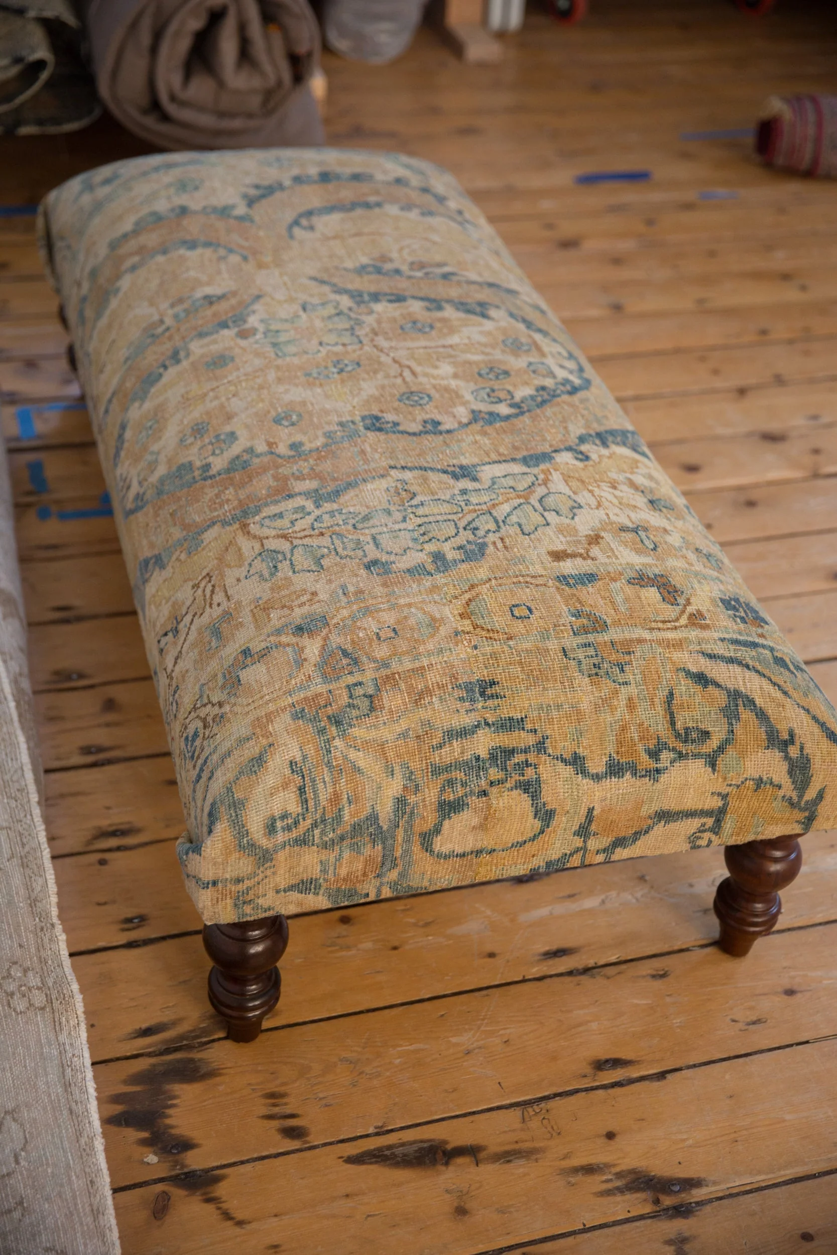 Vintage Persian Rug Ottoman Coffee Table - Image 17