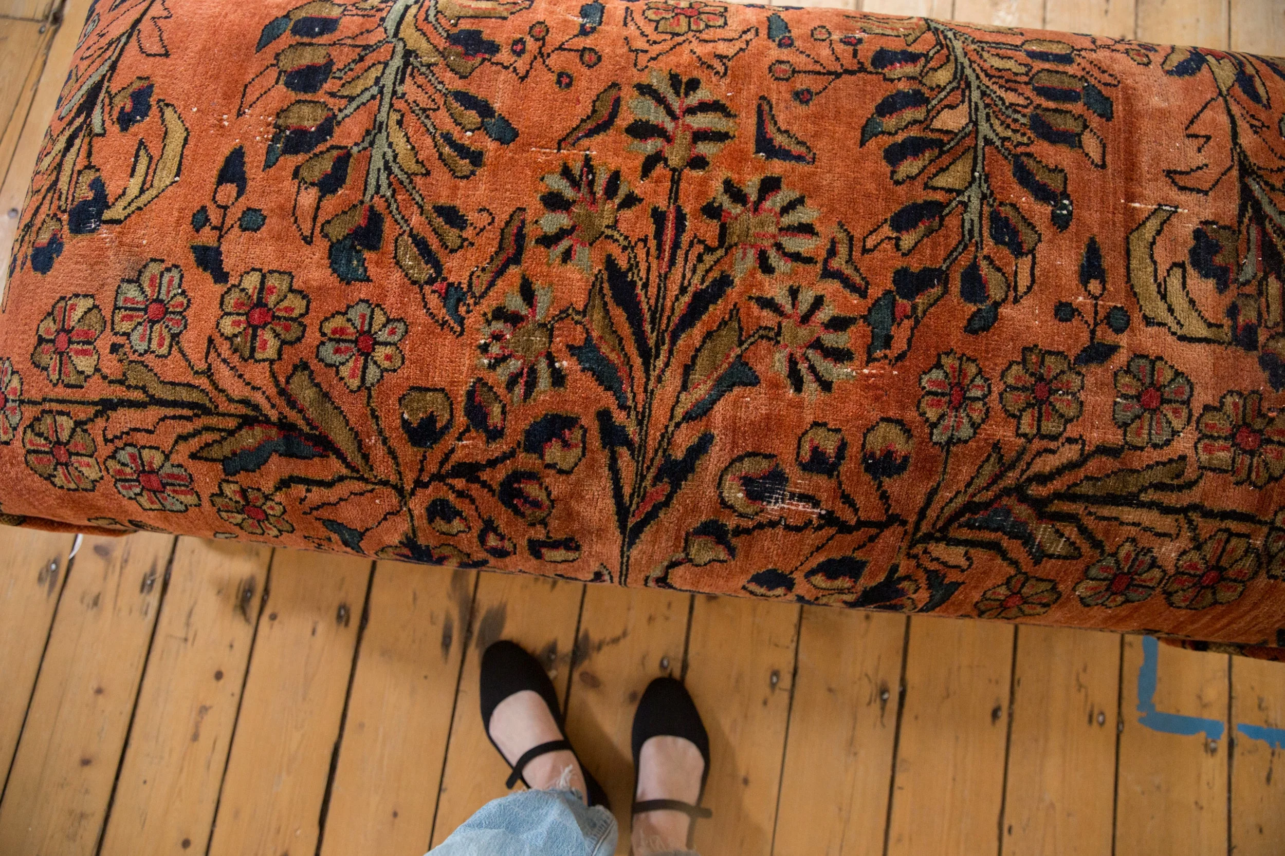 Vintage Persian Rug Ottoman Coffee Table - Image 10
