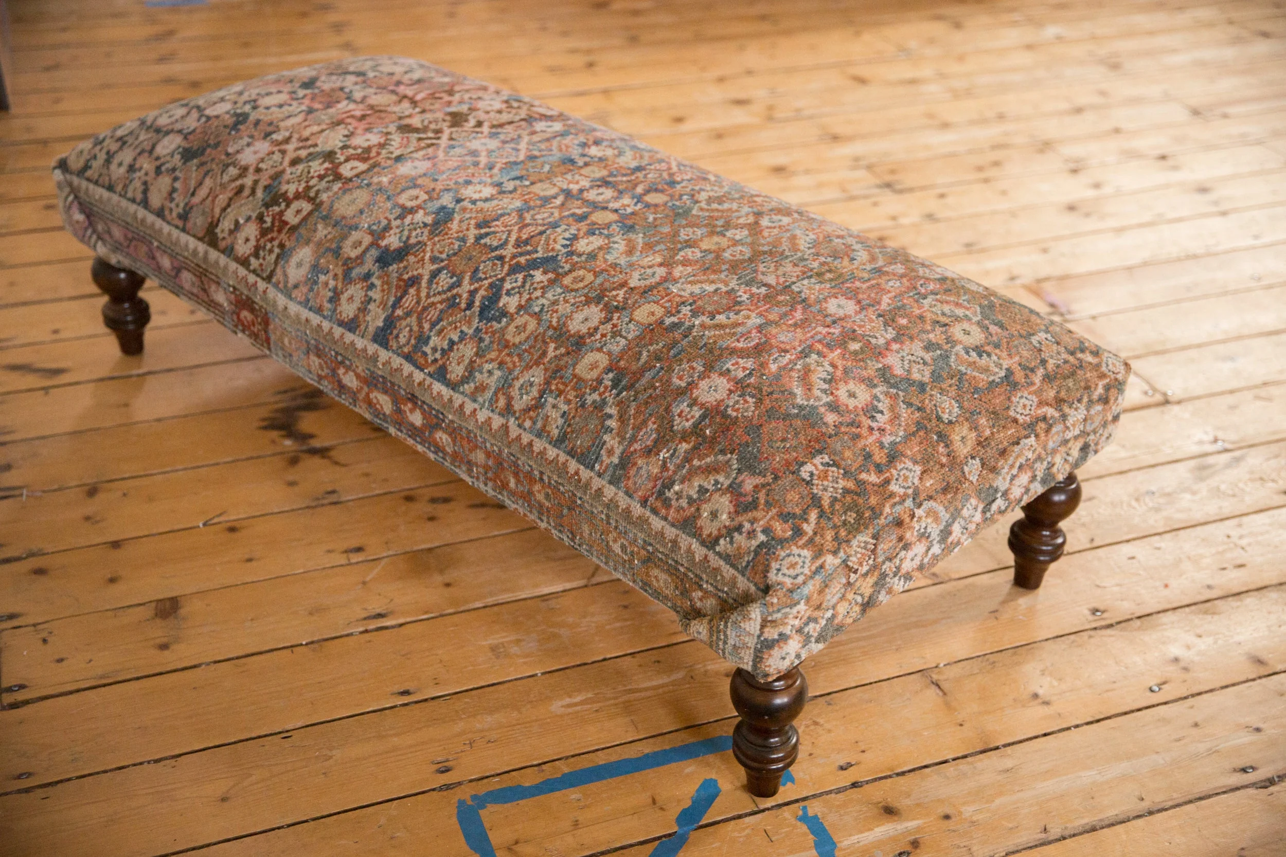 Vintage Persian Rug Ottoman Coffee Table - Image 10