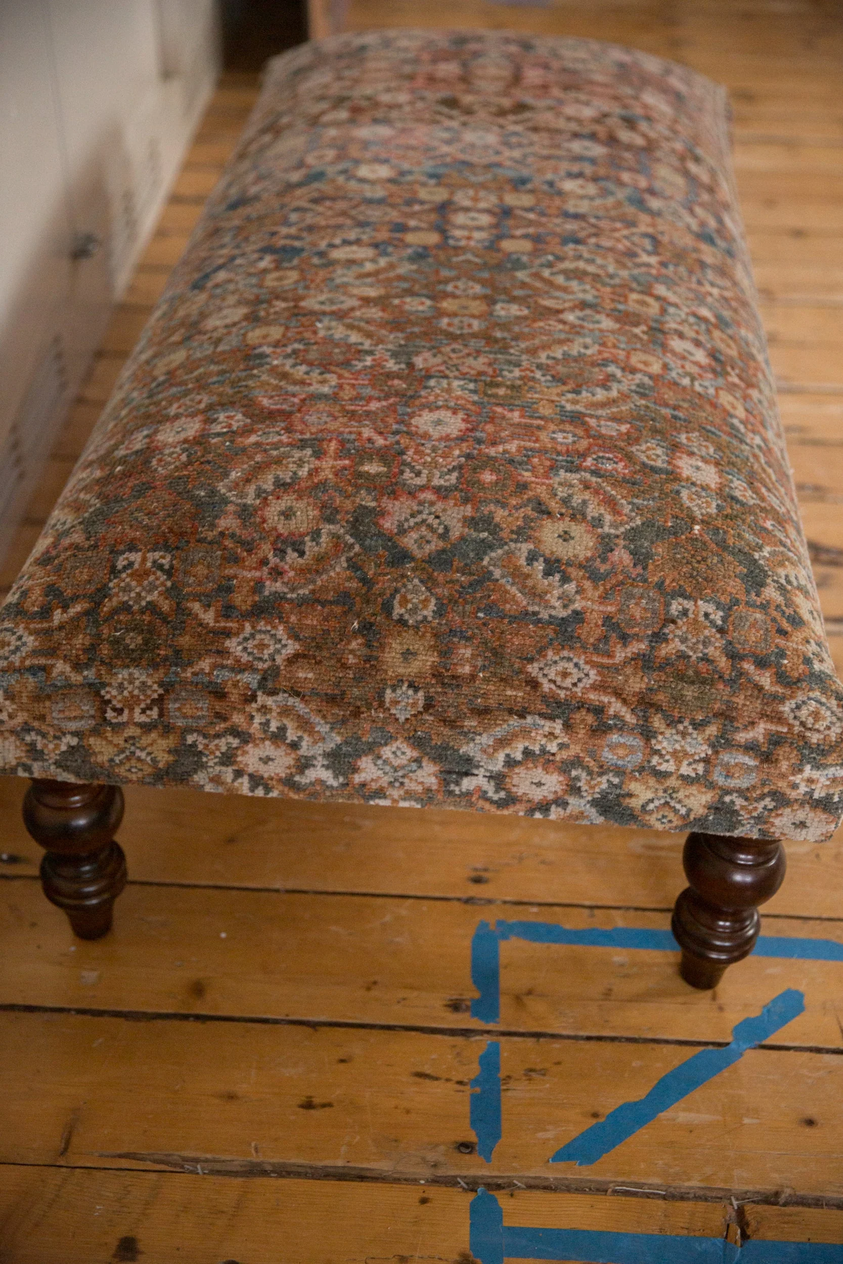 Vintage Persian Rug Ottoman Coffee Table - Image 7