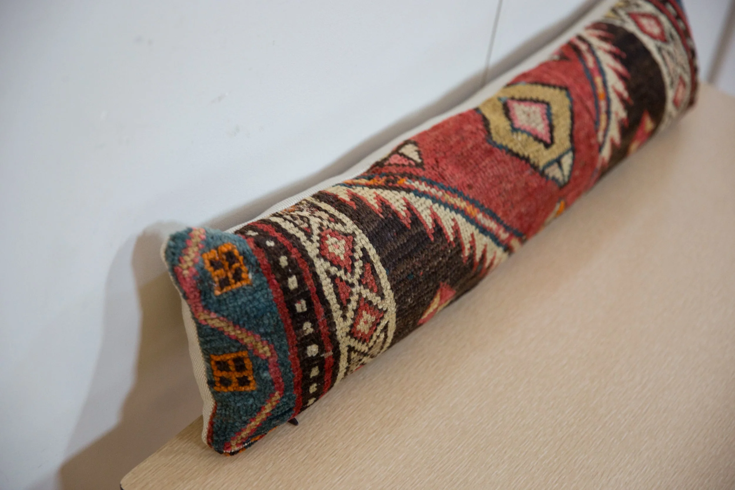 Vintage Rug Fragment Lumbar Pillow - Image 6