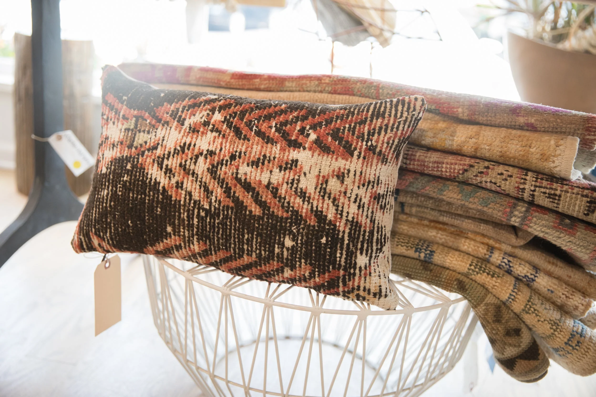 Vintage Rug Fragment Pillow - Image 4