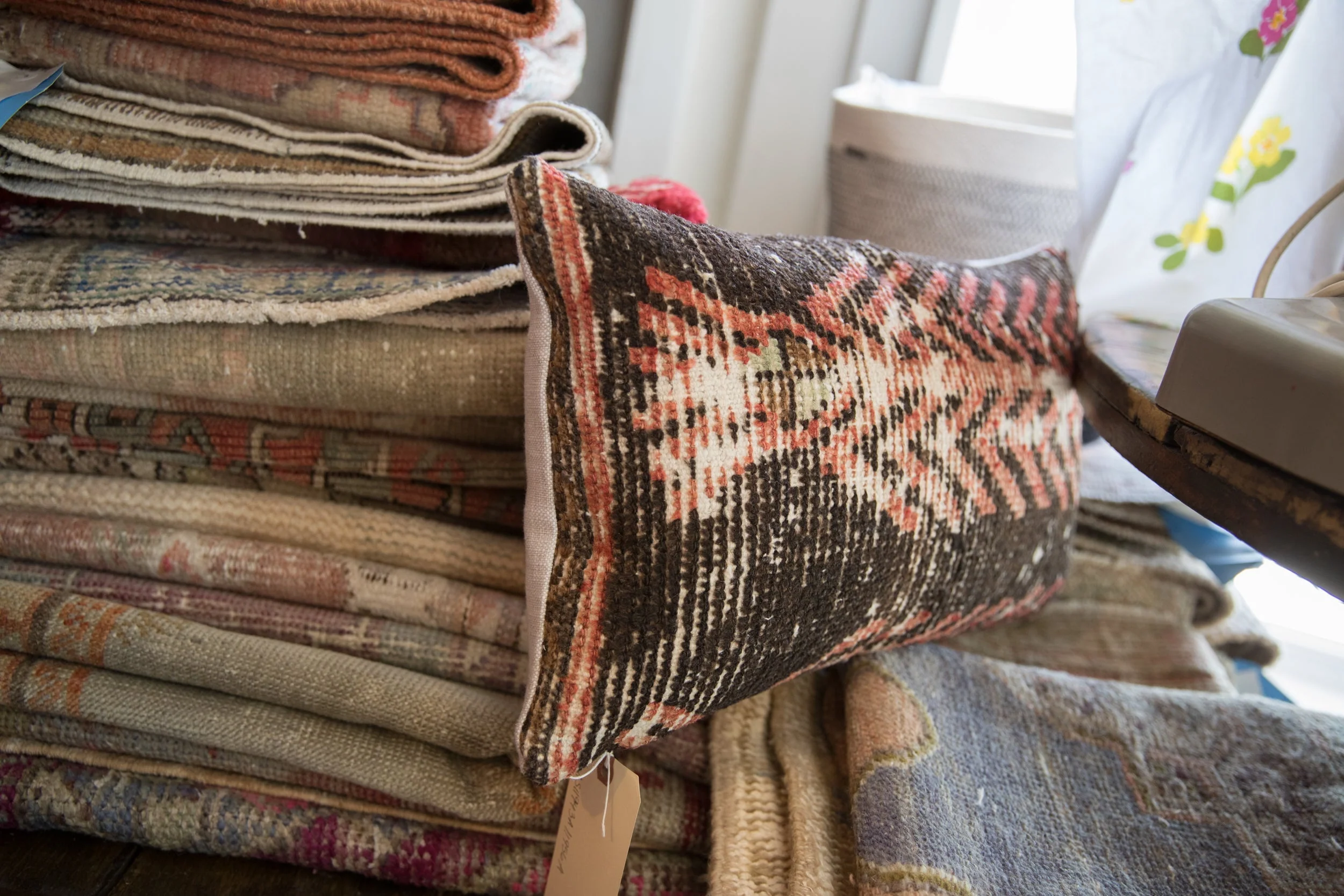 Vintage Rug Fragment Pillow - Image 5