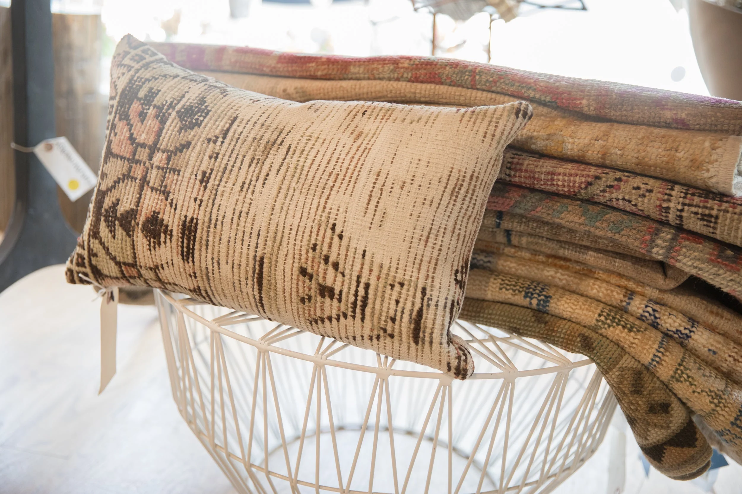 Vintage Rug Fragment Pillow - Image 4
