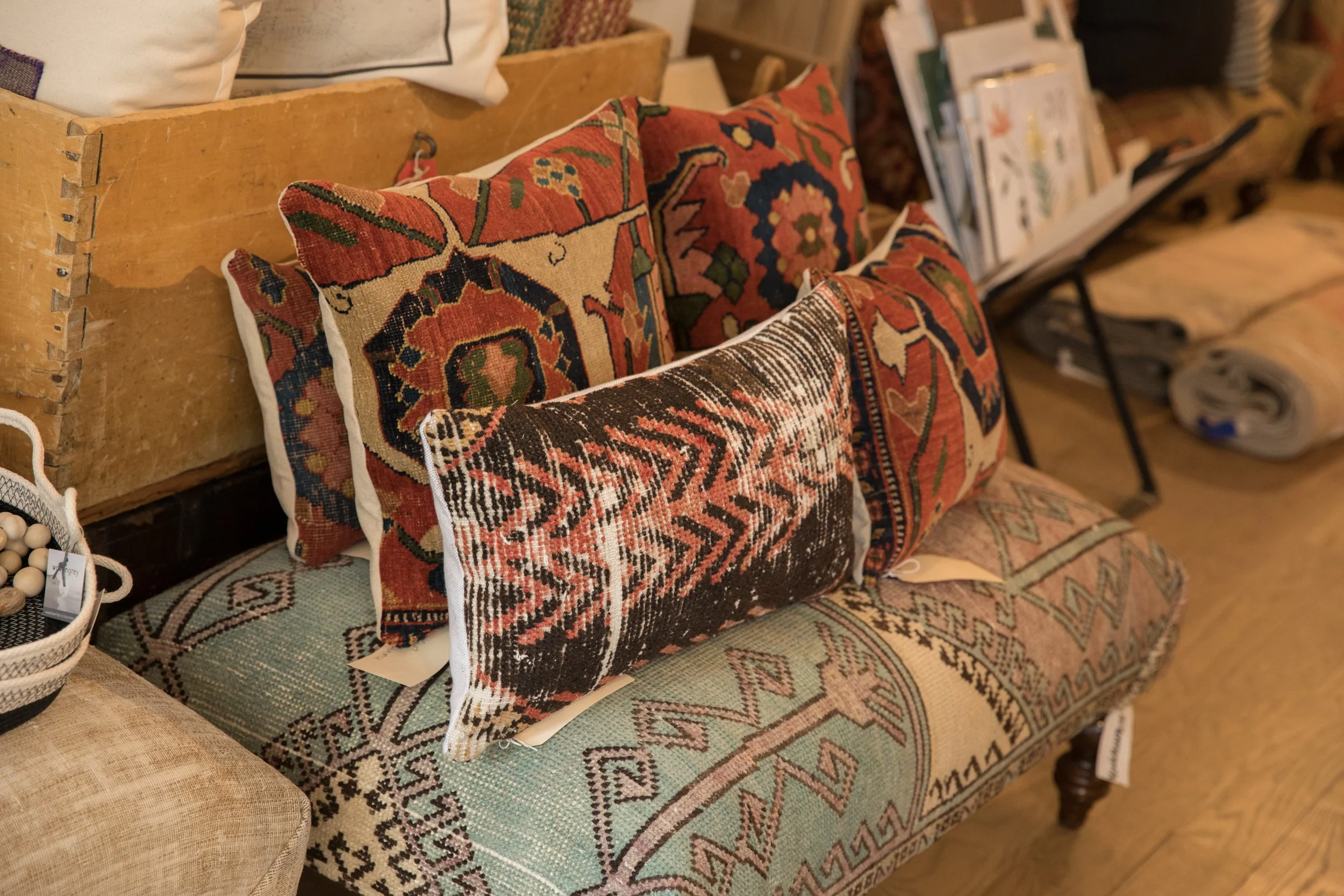 Vintage Rug Fragment Pillow - Image 3