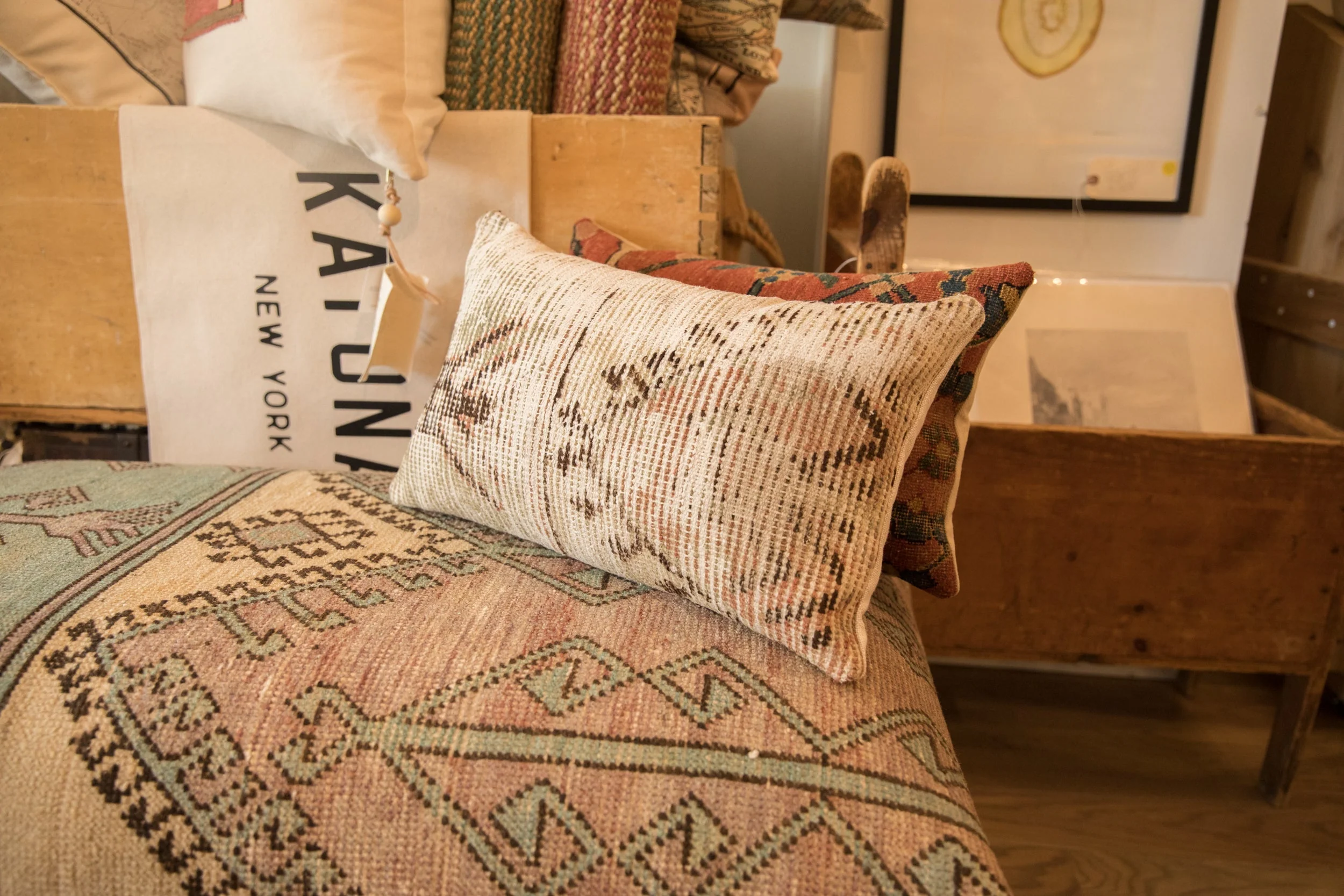 Vintage Rug Fragment Pillow - Image 5