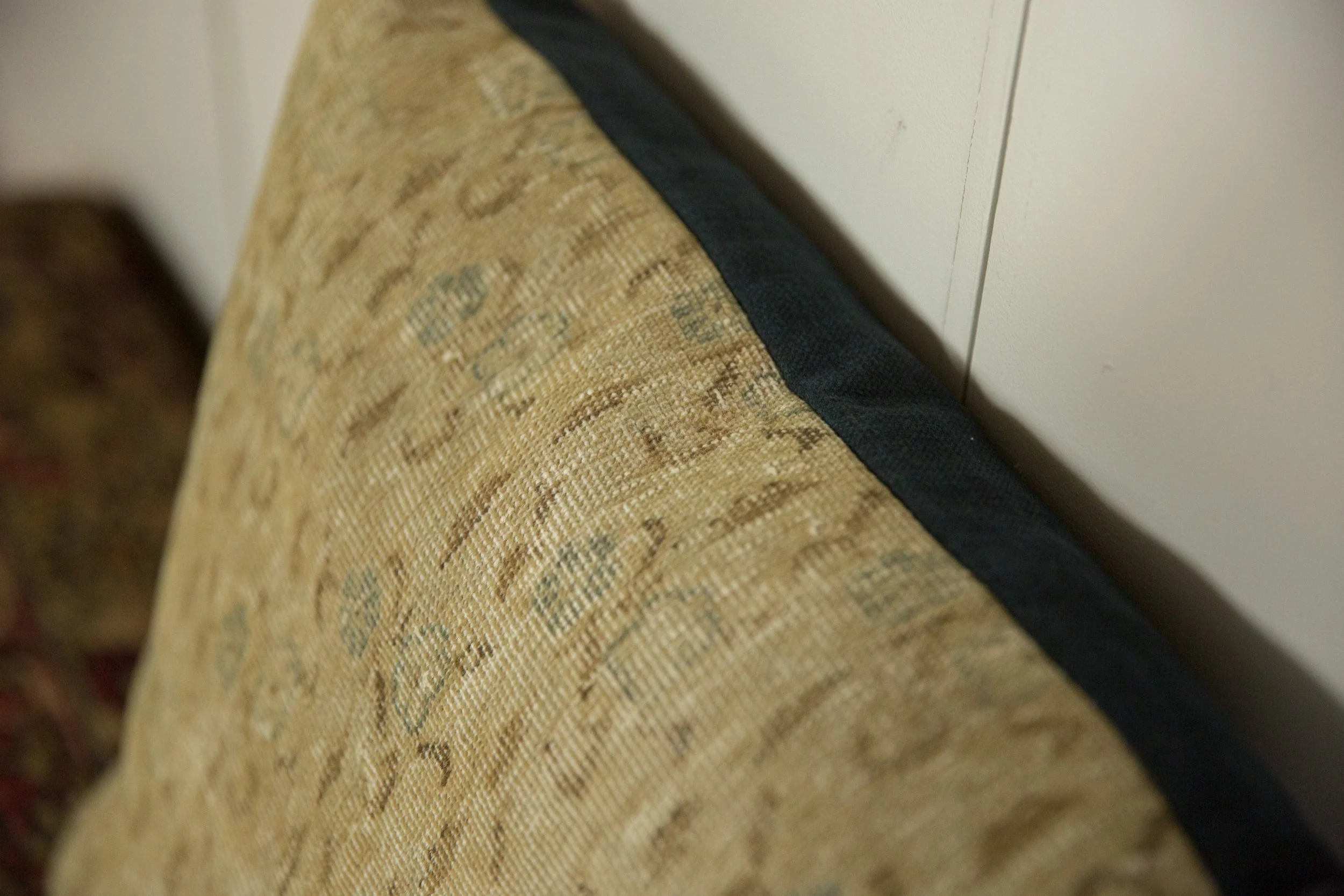 Vintage Turkish Sivas Rug Fragment Pillow - Image 4