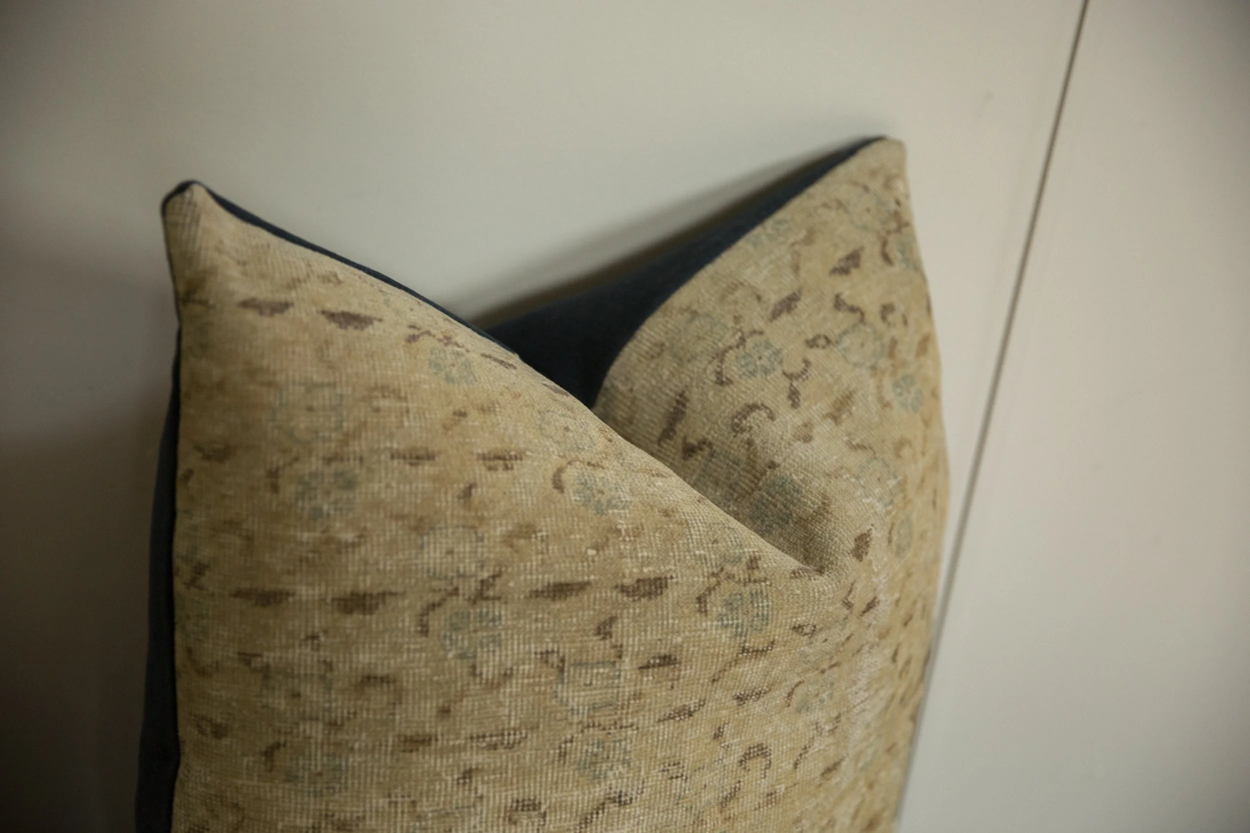 Vintage Turkish Sivas Rug Fragment Pillow - Image 4