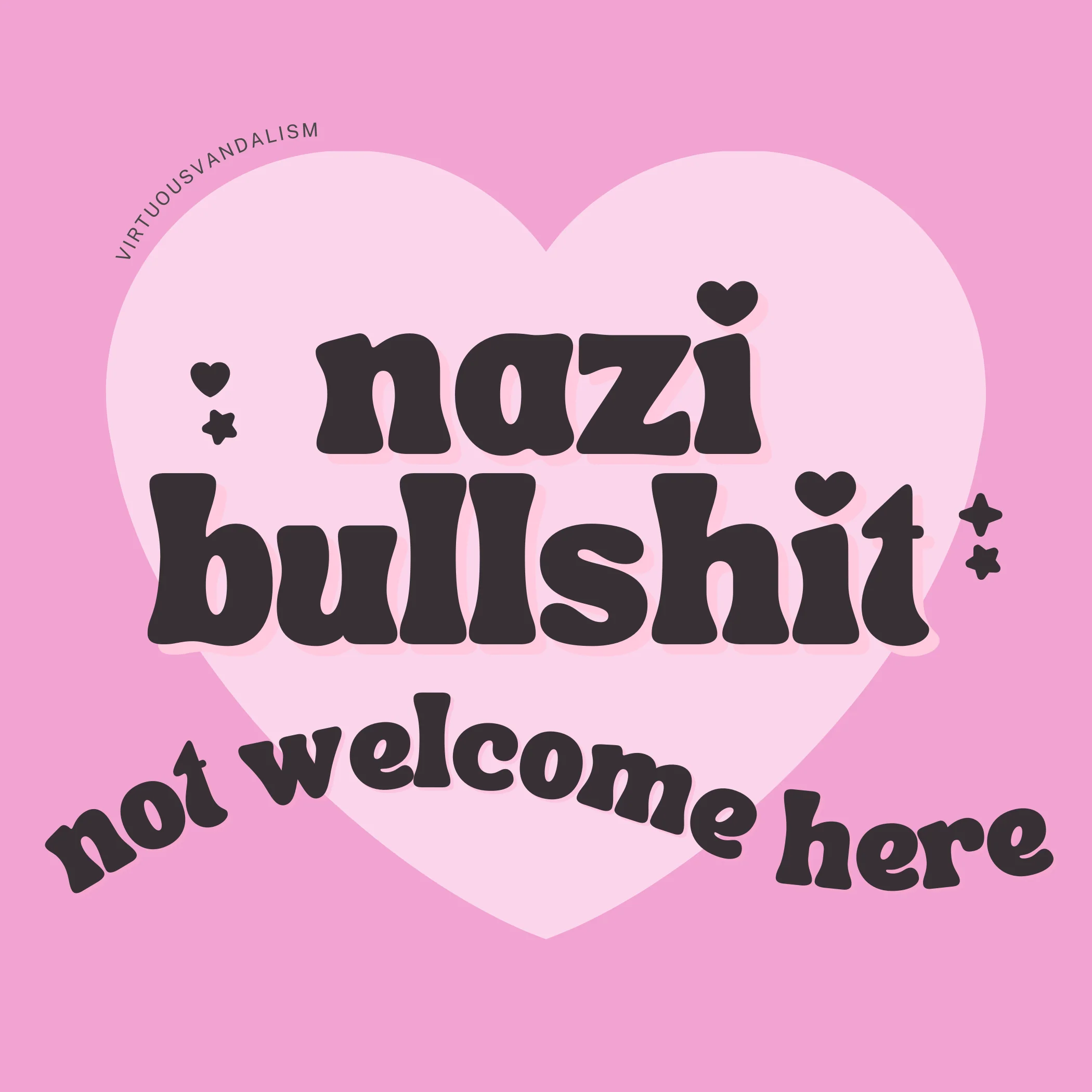 Virtuous Vandalism “Nazi Bullshit Not Welcome Here” Sticky Notes 3" x 3" Pack of 50 | Combat and Cover Offensive Public Messages with Adhesive Protest Notes - Image 4