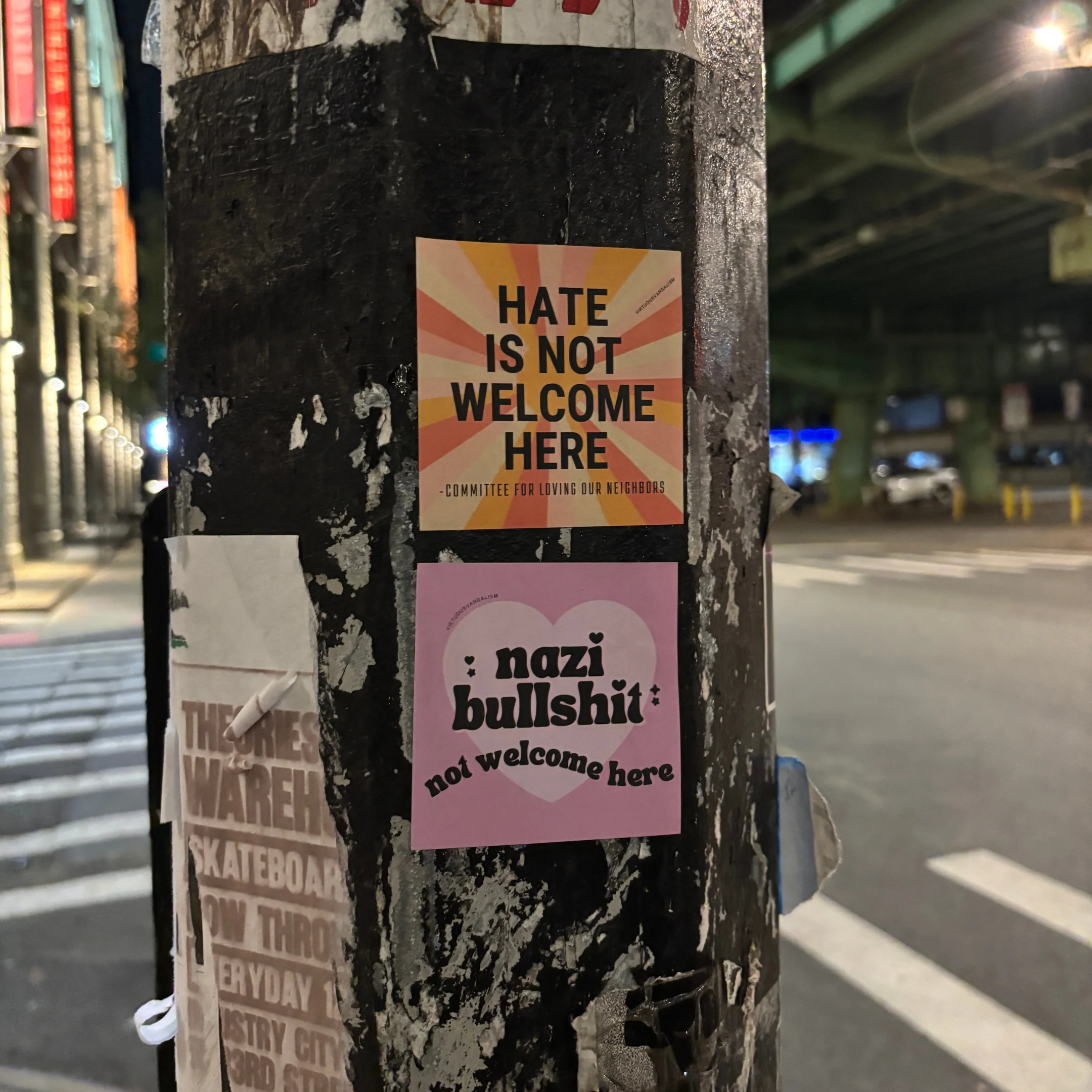 Virtuous Vandalism “Nazi Bullshit Not Welcome Here” Sticky Notes 3" x 3" Pack of 50 | Combat and Cover Offensive Public Messages with Adhesive Protest Notes - Image 6