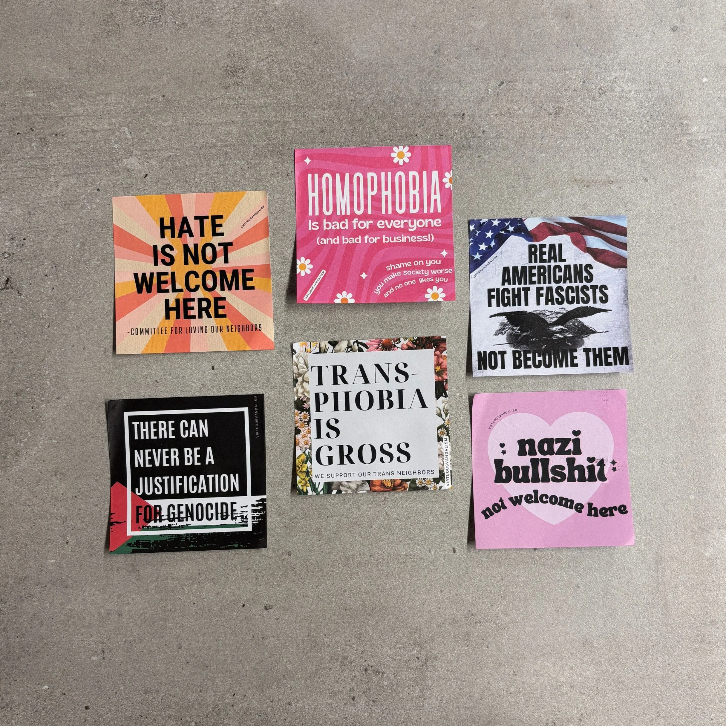 Virtuous Vandalism “Nazi Bullshit Not Welcome Here” Sticky Notes 3" x 3" Pack of 50 | Combat and Cover Offensive Public Messages with Adhesive Protest Notes - Image 7