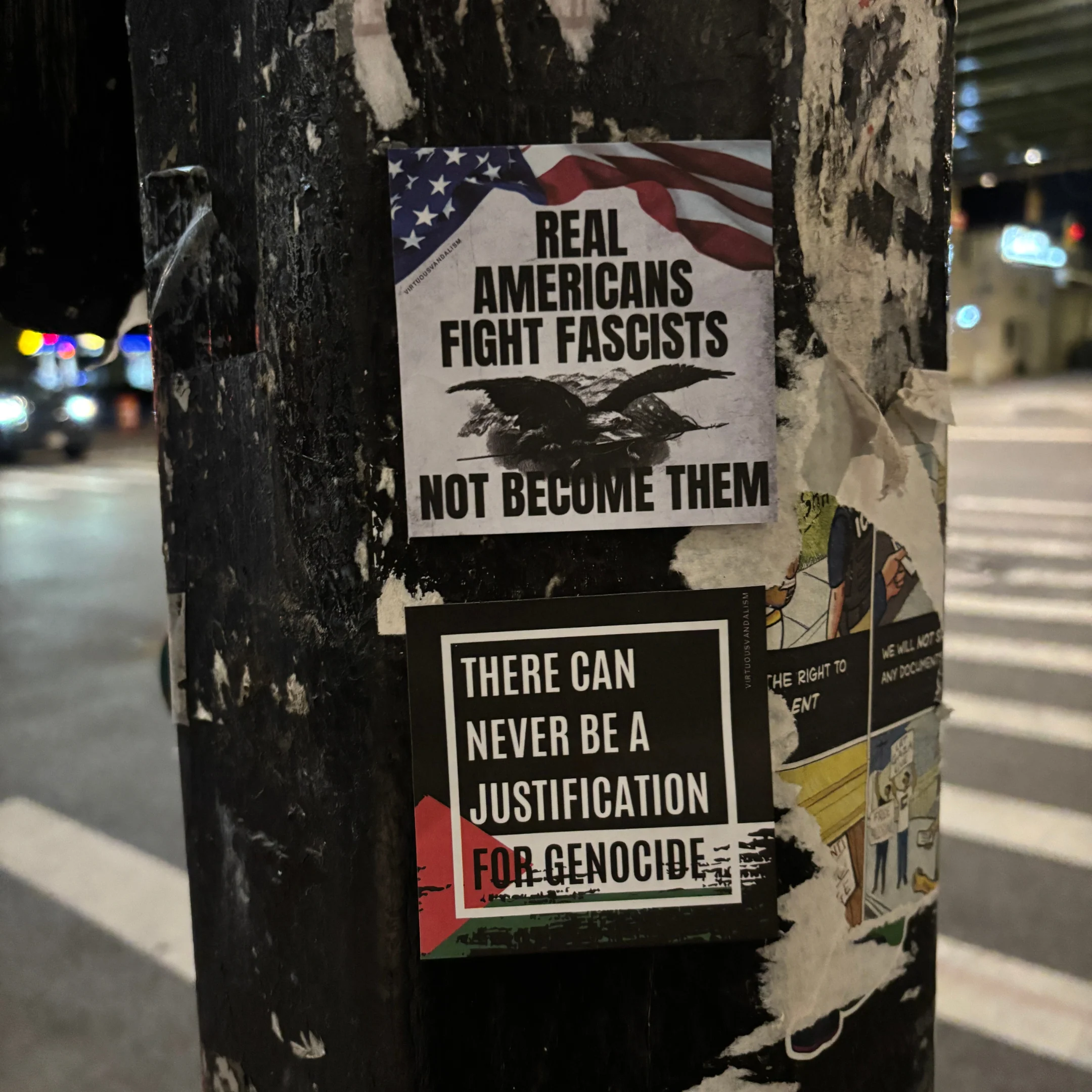 Virtuous Vandalism “There Can Never Be a Justification for Genocide” Sticky Notes 3" x 3" Pack of 50 | Combat and Cover Offensive Public Messages with Adhesive Protest Notes - Image 9