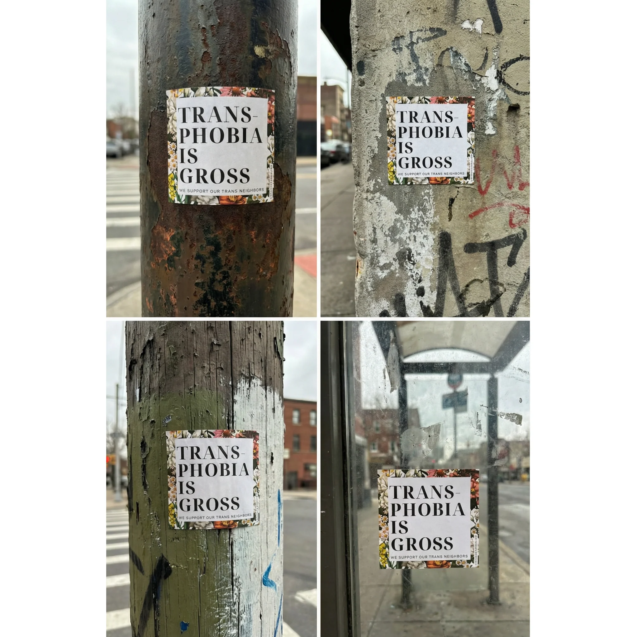 Virtuous Vandalism “Transphobia is Gross” Sticky Notes 3" x 3" Pack of 50 | Combat and Cover Offensive Public Messages with Adhesive Protest Notes - Image 11