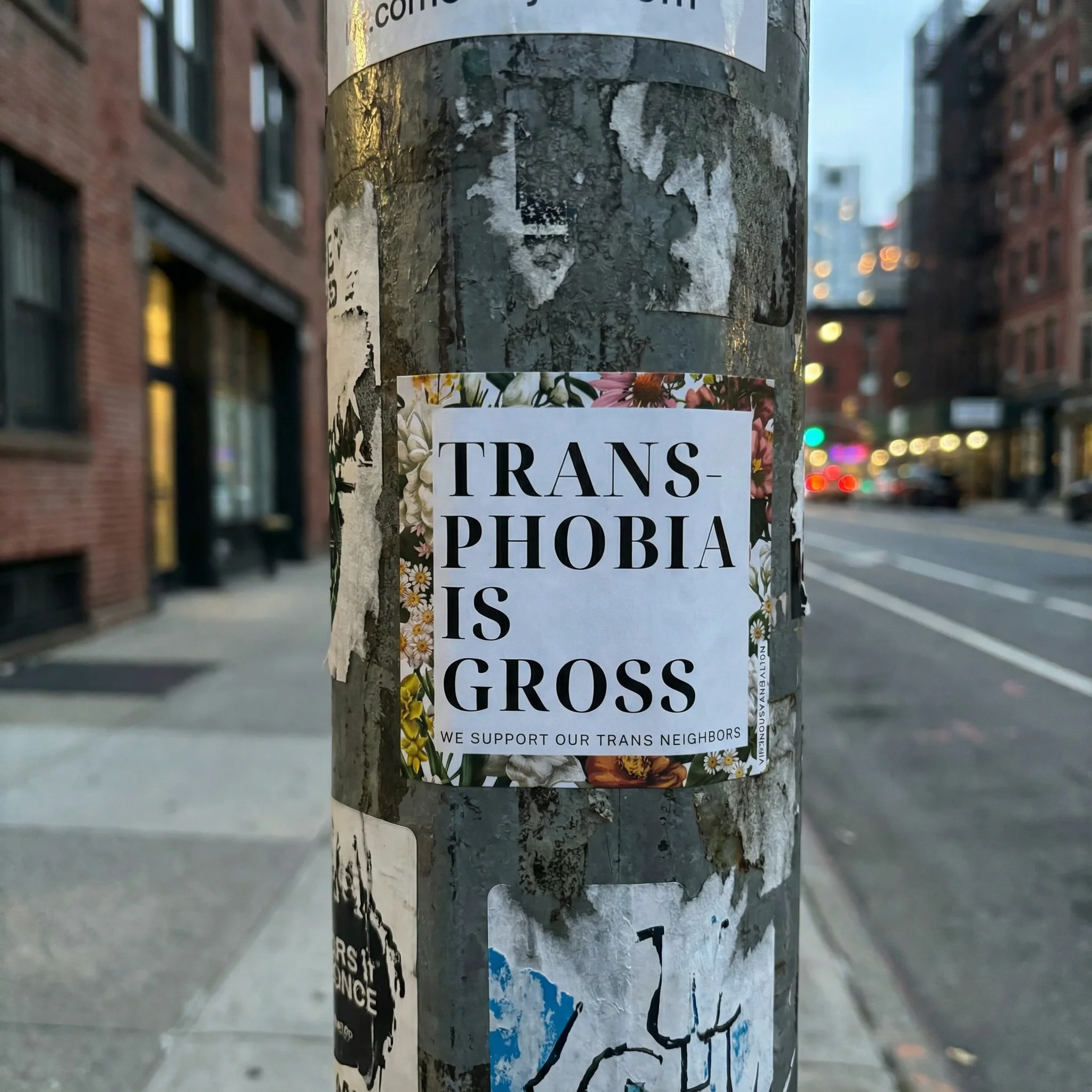Virtuous Vandalism “Transphobia is Gross” Sticky Notes 3" x 3" Pack of 50 | Combat and Cover Offensive Public Messages with Adhesive Protest Notes - Image 2