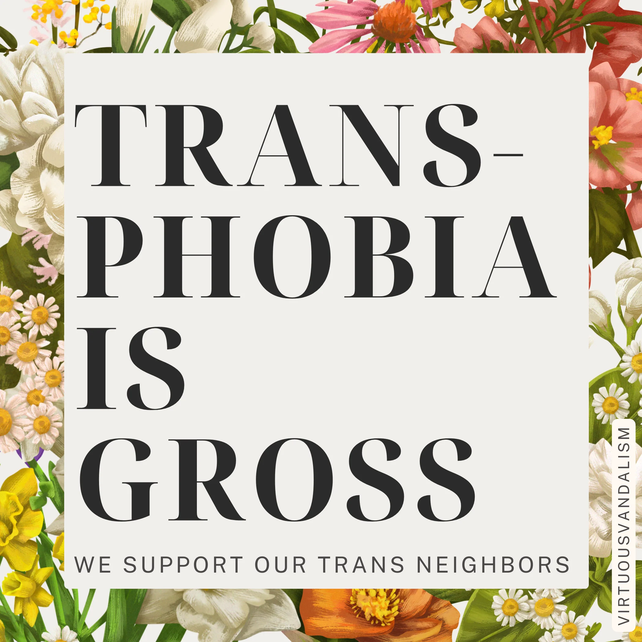 Virtuous Vandalism “Transphobia is Gross” Sticky Notes 3" x 3" Pack of 50 | Combat and Cover Offensive Public Messages with Adhesive Protest Notes - Image 4