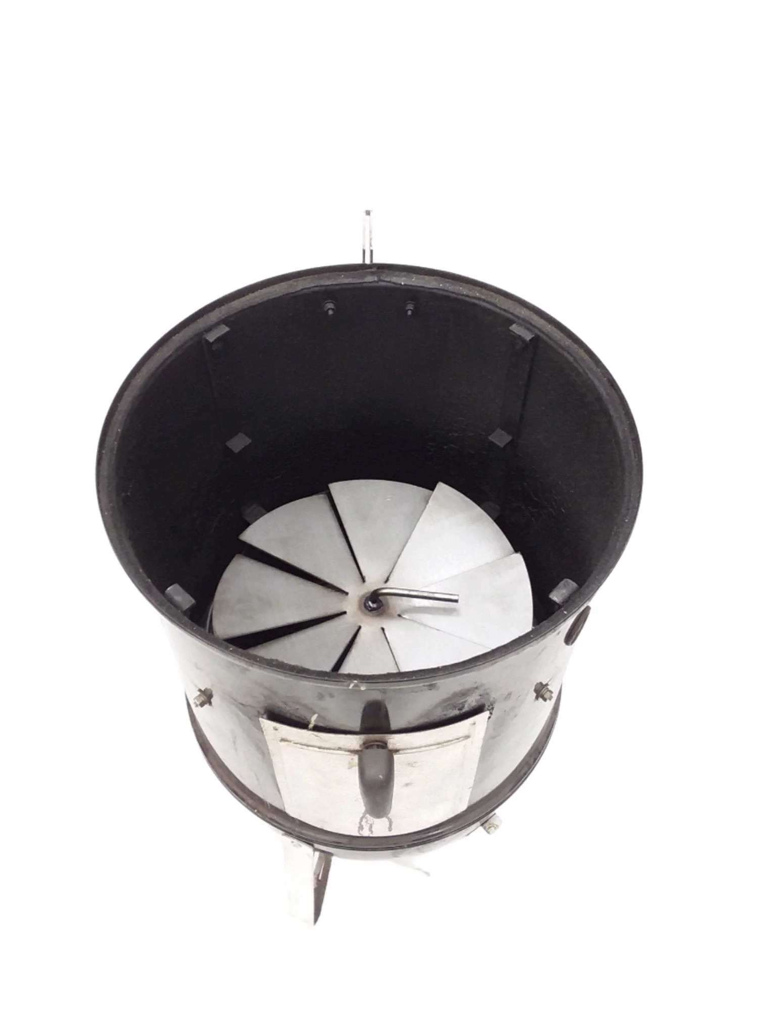 Vortex Charcoal Basket for WSM & Drum Cookers - Heavy Duty 14 Gauge Steel -Made in the USA - Promotes Even Cooking, Helps Prevent Burning - Round Design with Built-In Ash Plate - Image 2