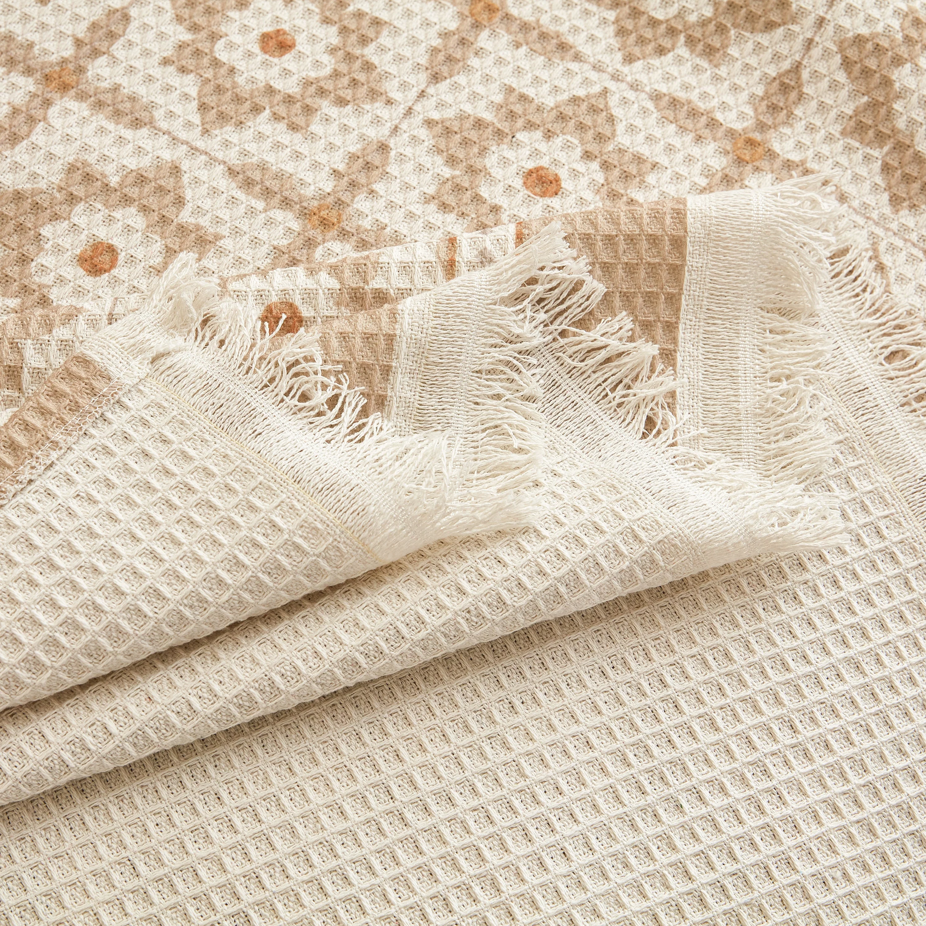 Waffle Lattice Fabric Sofa Cover, Multi-purpose Soft Sofa Throw, Couch Cover Blanket Throws for Couches - Image 38