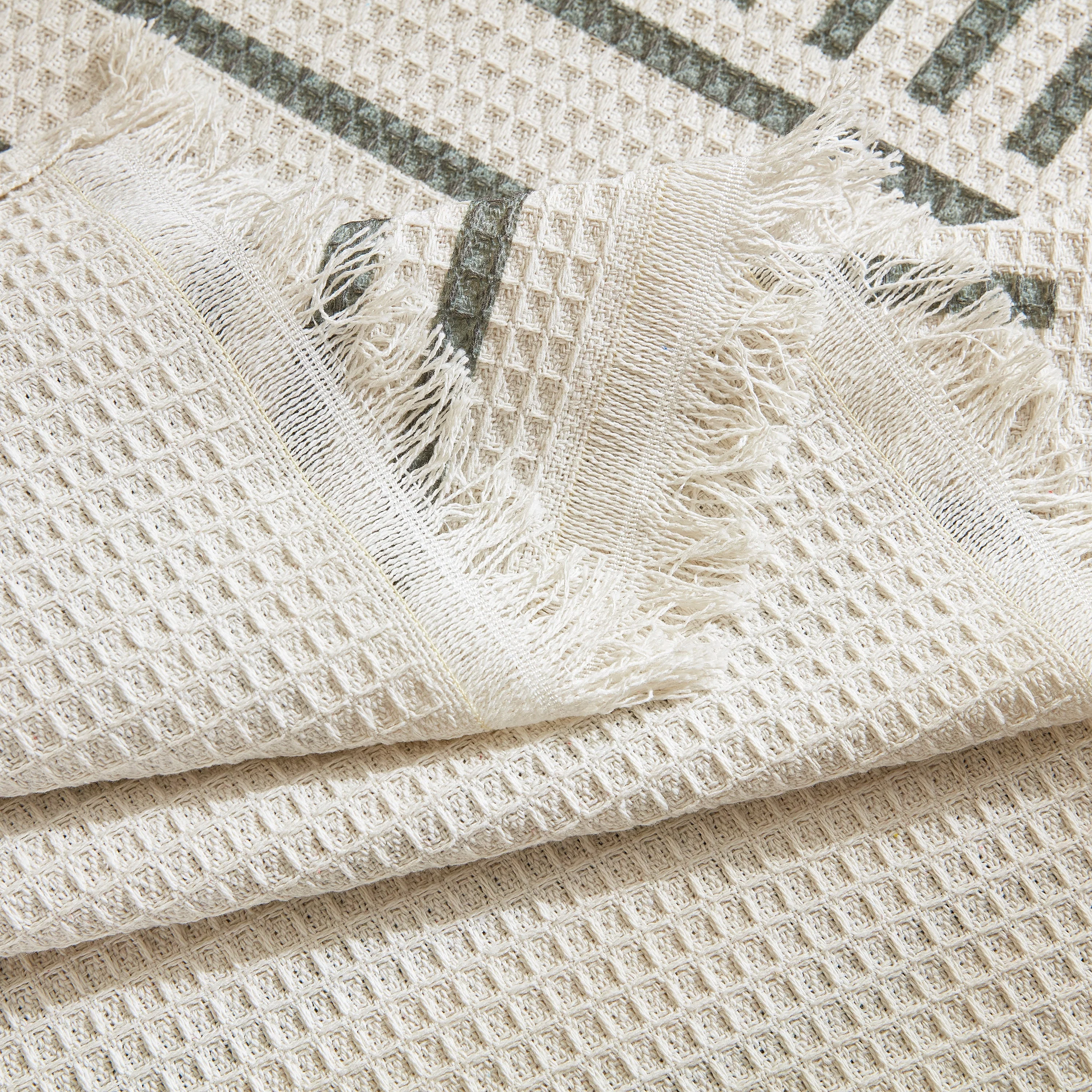 Waffle Lattice Fabric Sofa Cover, Multi-purpose Soft Sofa Throw, Couch Cover Blanket Throws for Couches - Image 57