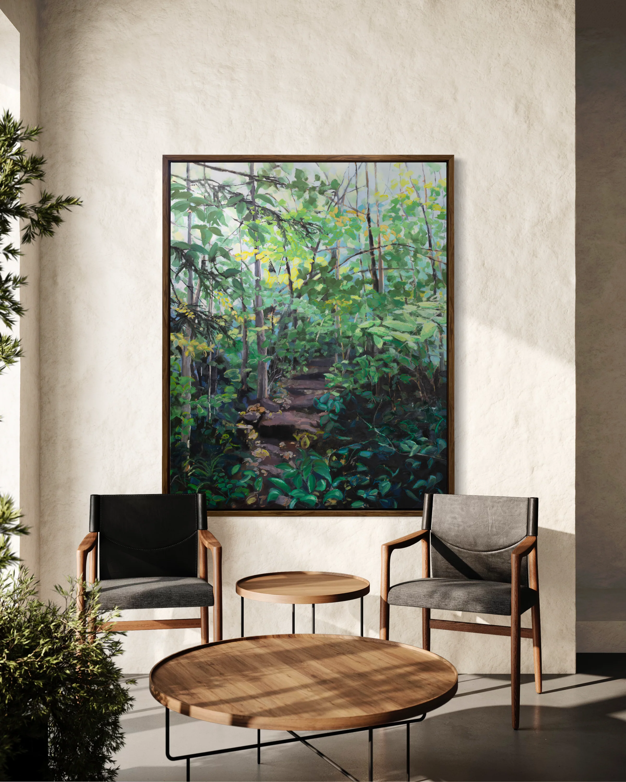 Walk in the Woods (Verdant Green) - Open Edition Canvas Print - Image 2