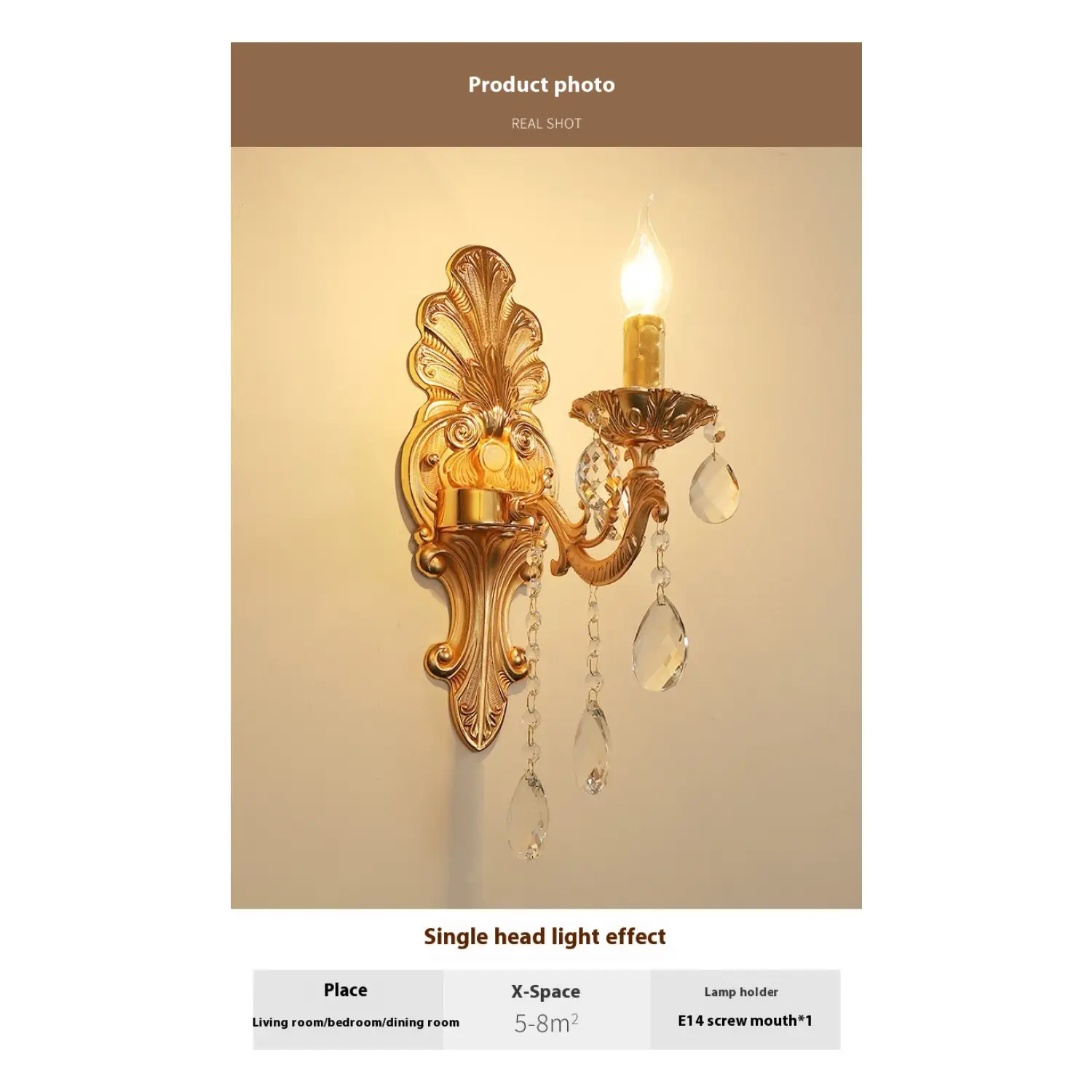 Wall Chandelier with Vintage Design for Elegant and Cozy Ambiance - Image 4