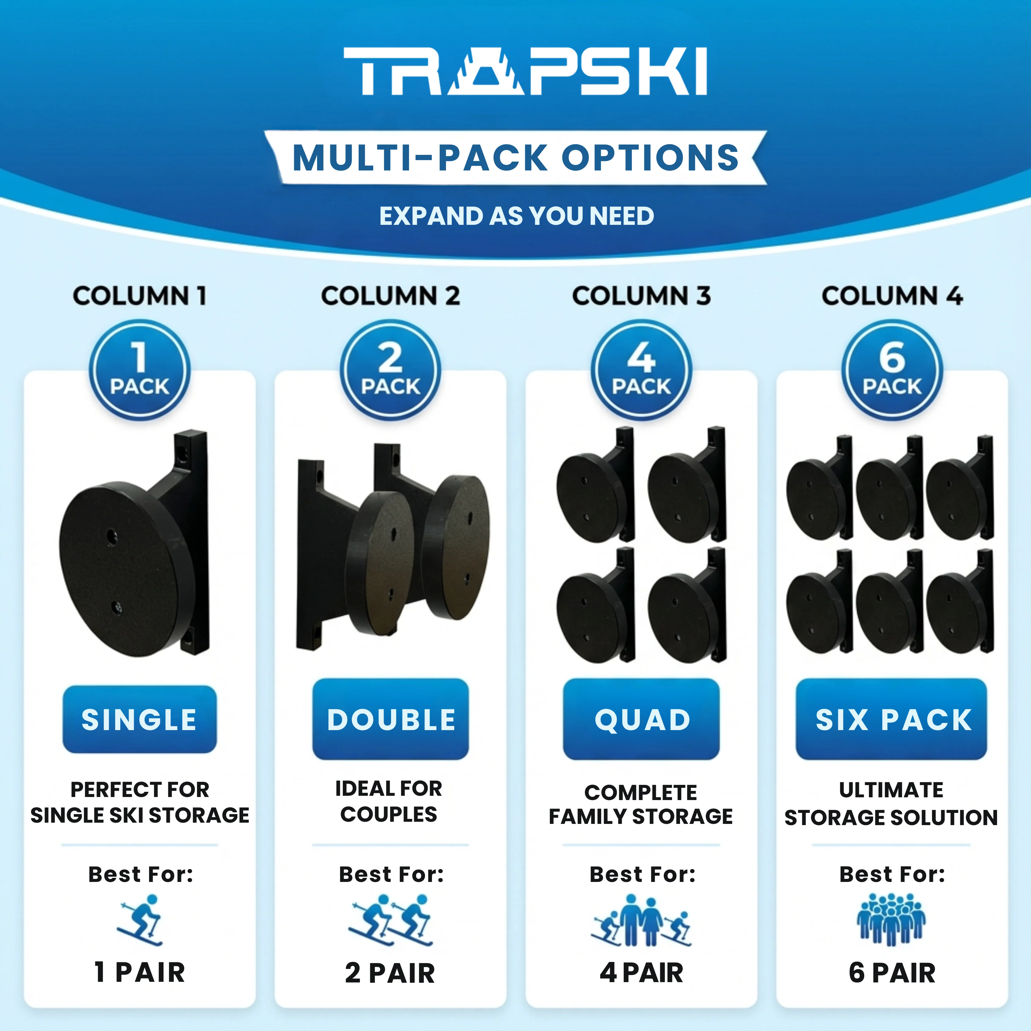 Wall Ski Racks | Binding Wall Hanging Rack | Made in USA - Image 3