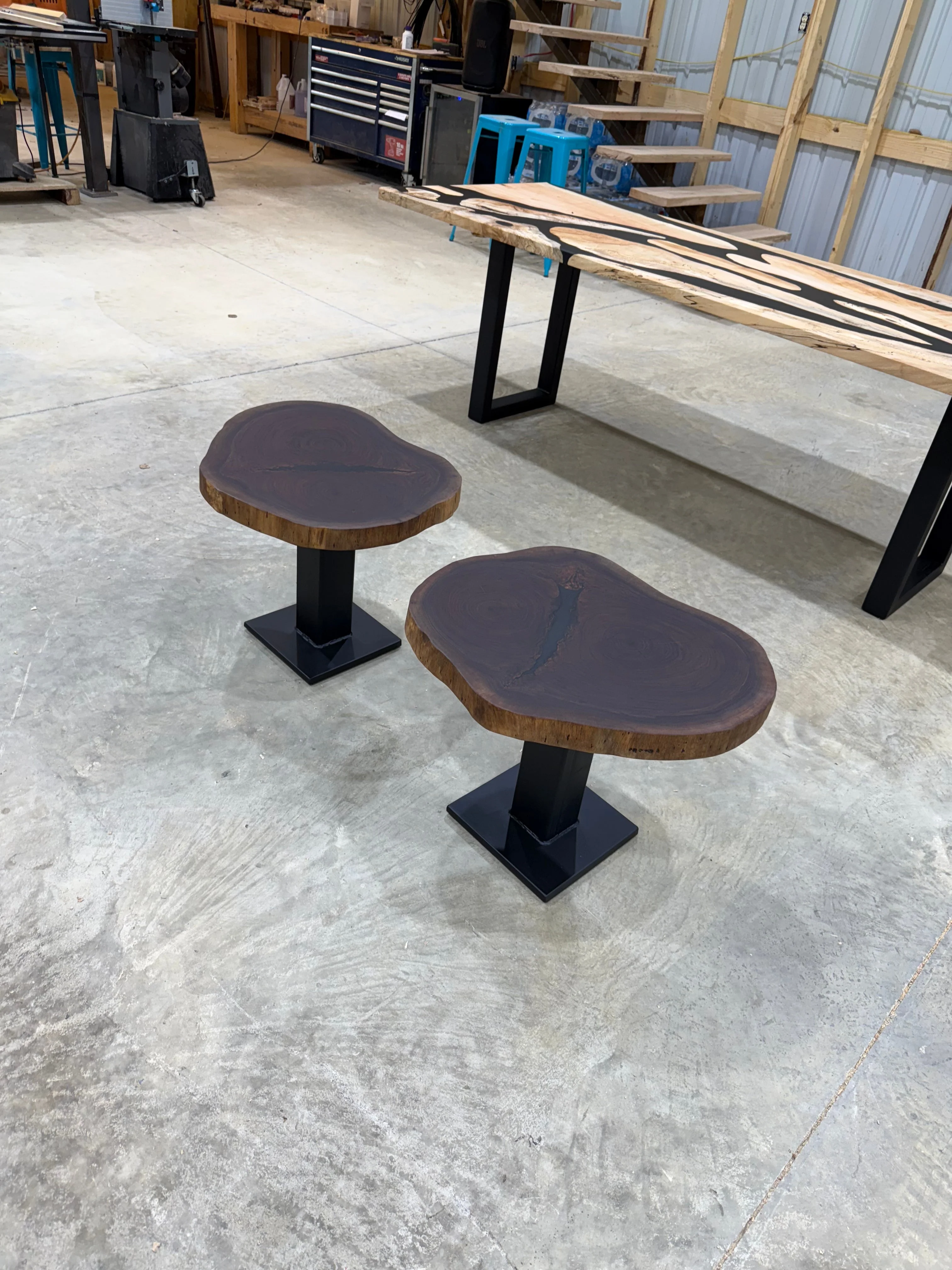 Walnut Cookie Side Tables - Image 2