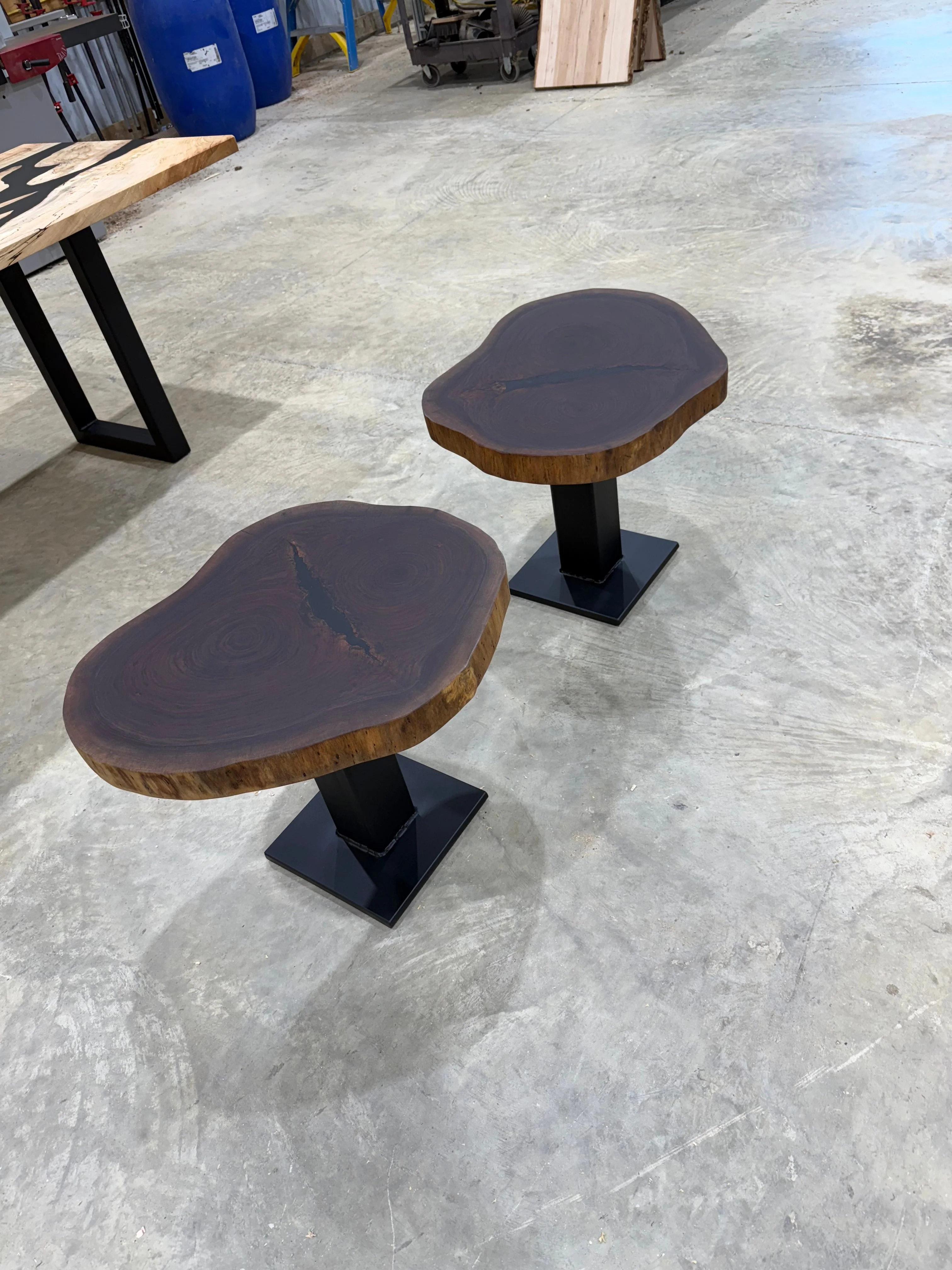 Walnut Cookie Side Tables - Image 3