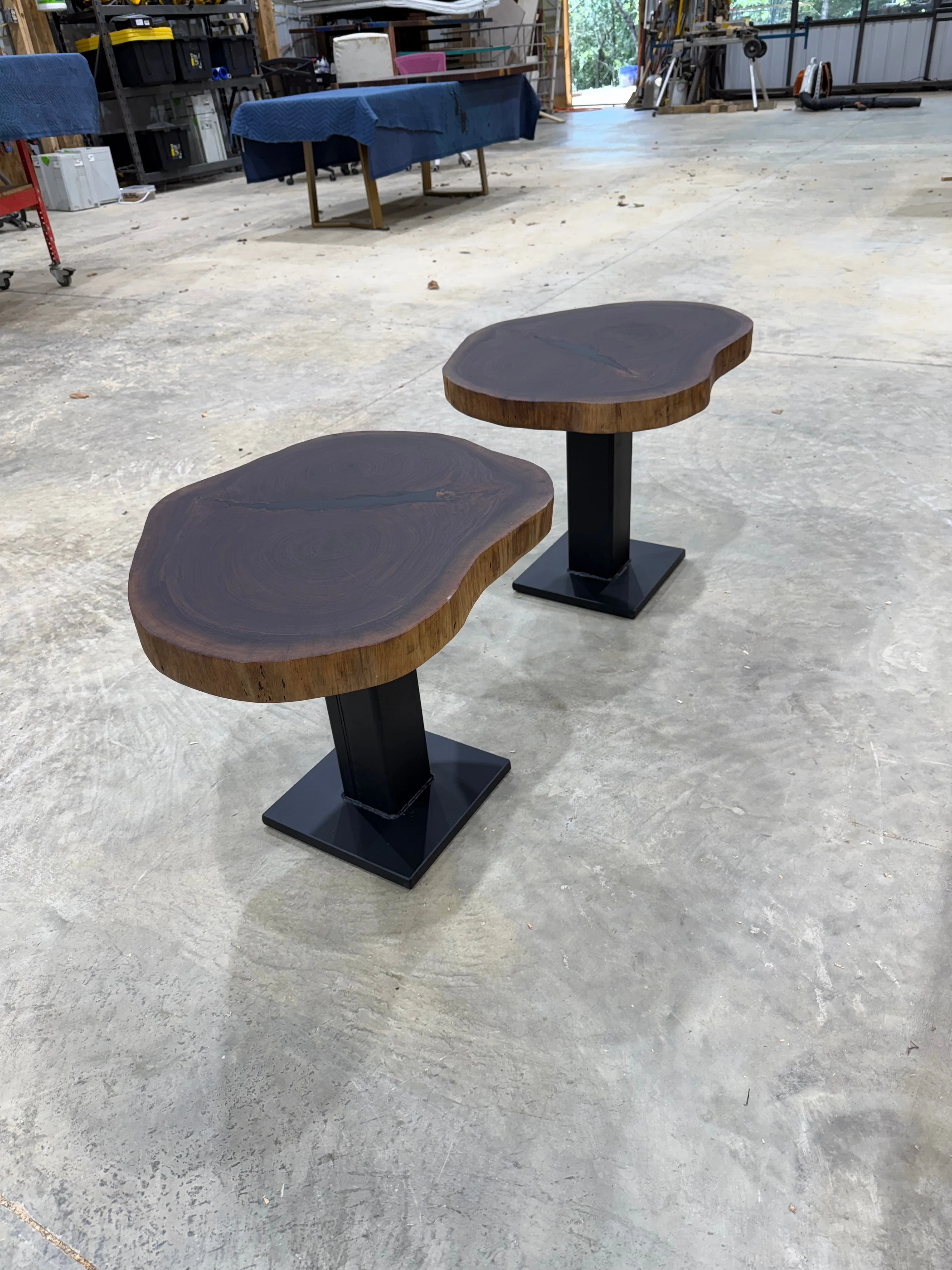 Walnut Cookie Side Tables - Image 5