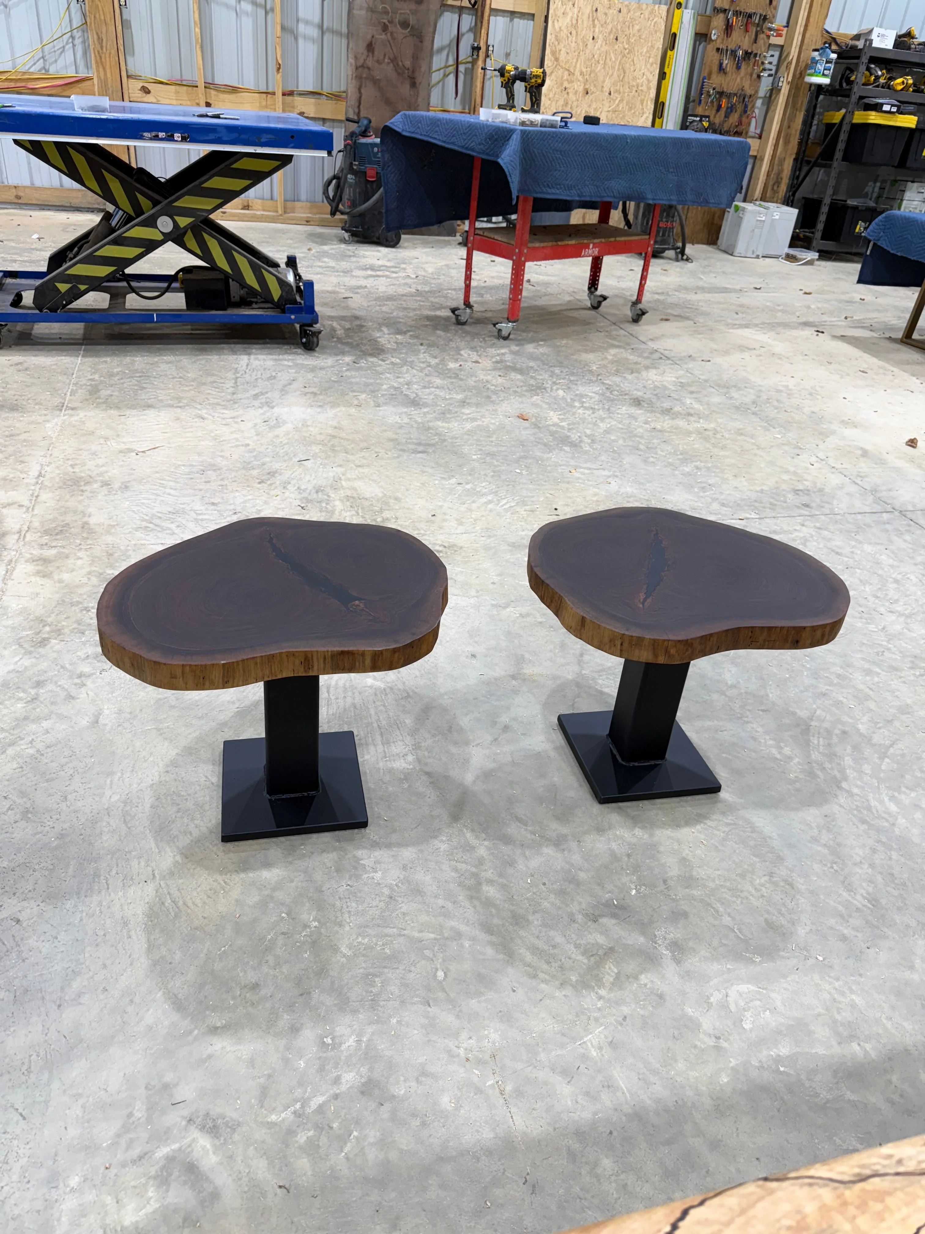 Walnut Cookie Side Tables - Image 6