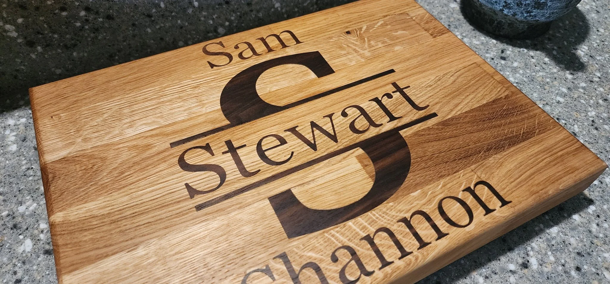 Walnut inlay butcher block cutting board. Personalization welcome. - Image 7