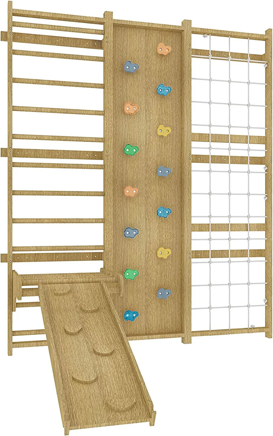 Walnut | Swedish Ladder Jungle Gym - 79" Height - Wall Mounted - Image 10