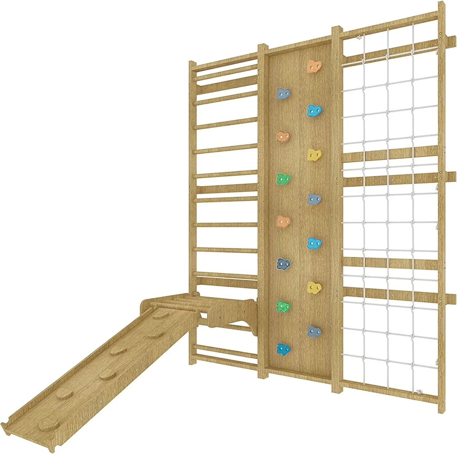 Walnut | Swedish Ladder Jungle Gym - 79" Height - Wall Mounted - Image 6