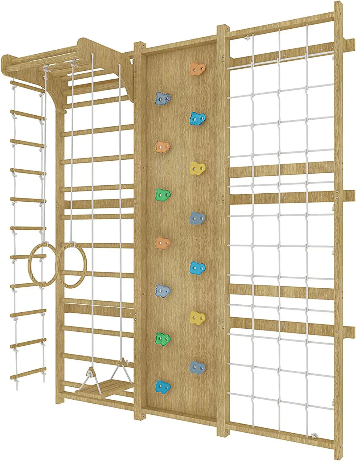 Walnut | Swedish Ladder Jungle Gym - 79" Height - Wall Mounted - Image 7