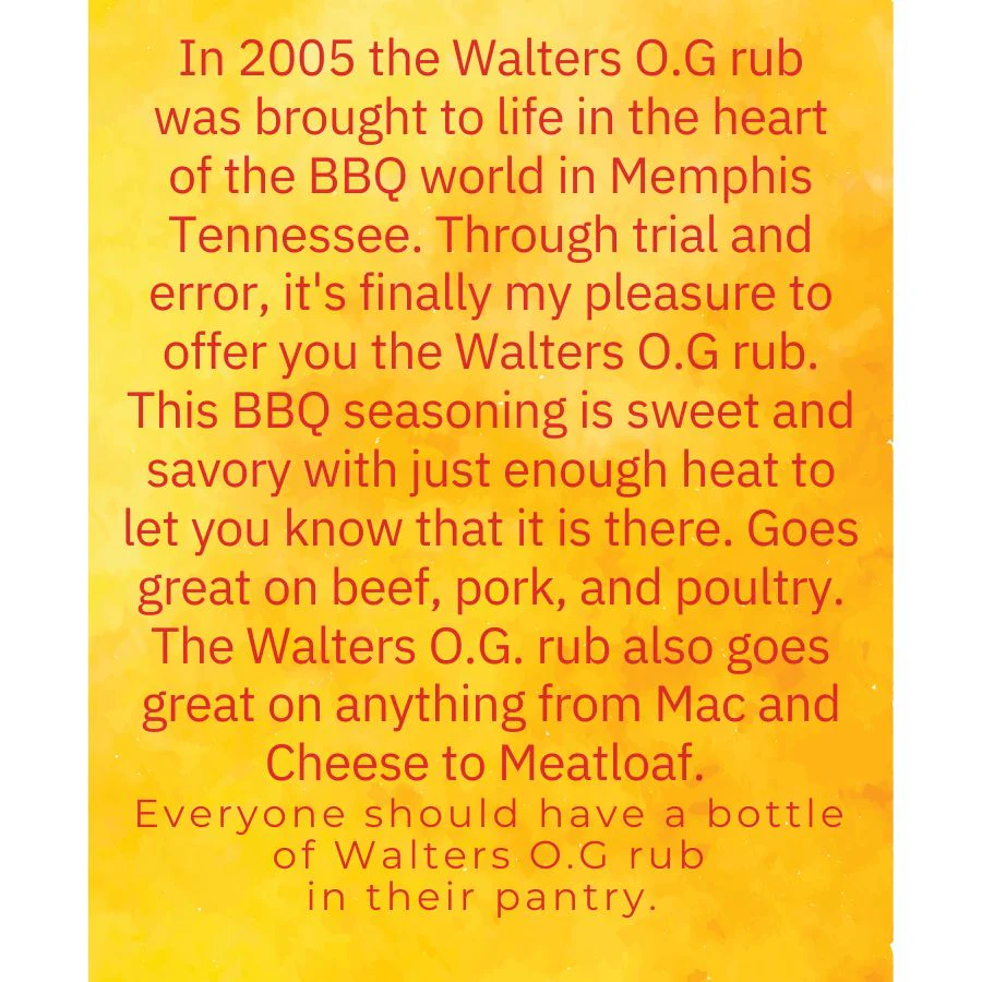 Walters BBQ The O.G. Dry Rub | Pack of 2 | 8 oz | Walters BBQ Rub - Image 7
