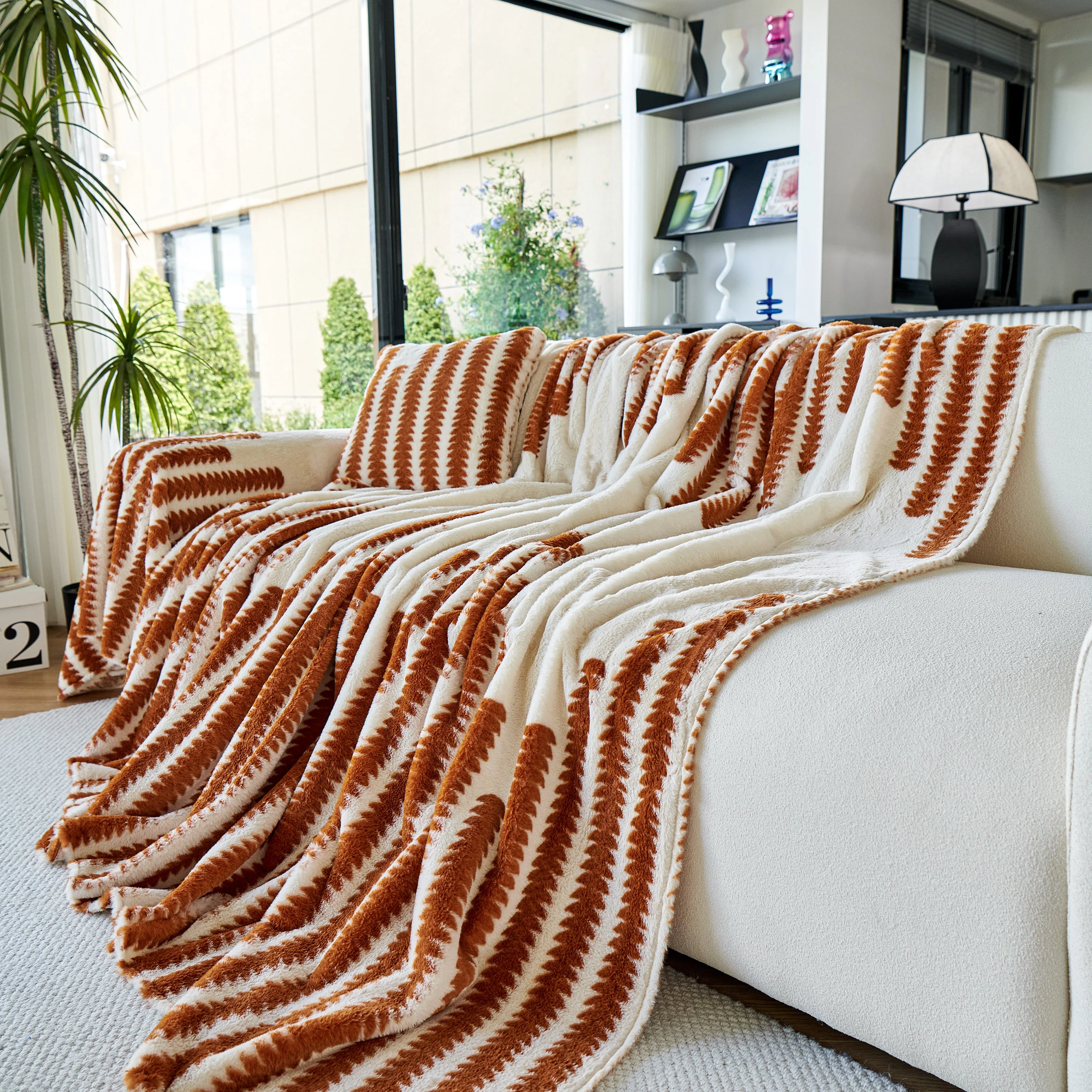Warm Faux Fur Luxury Sofa Throw Blankets, Soft Cozy Thick Plush Shaggy Blankets for Couch Chair Bed - Image 15