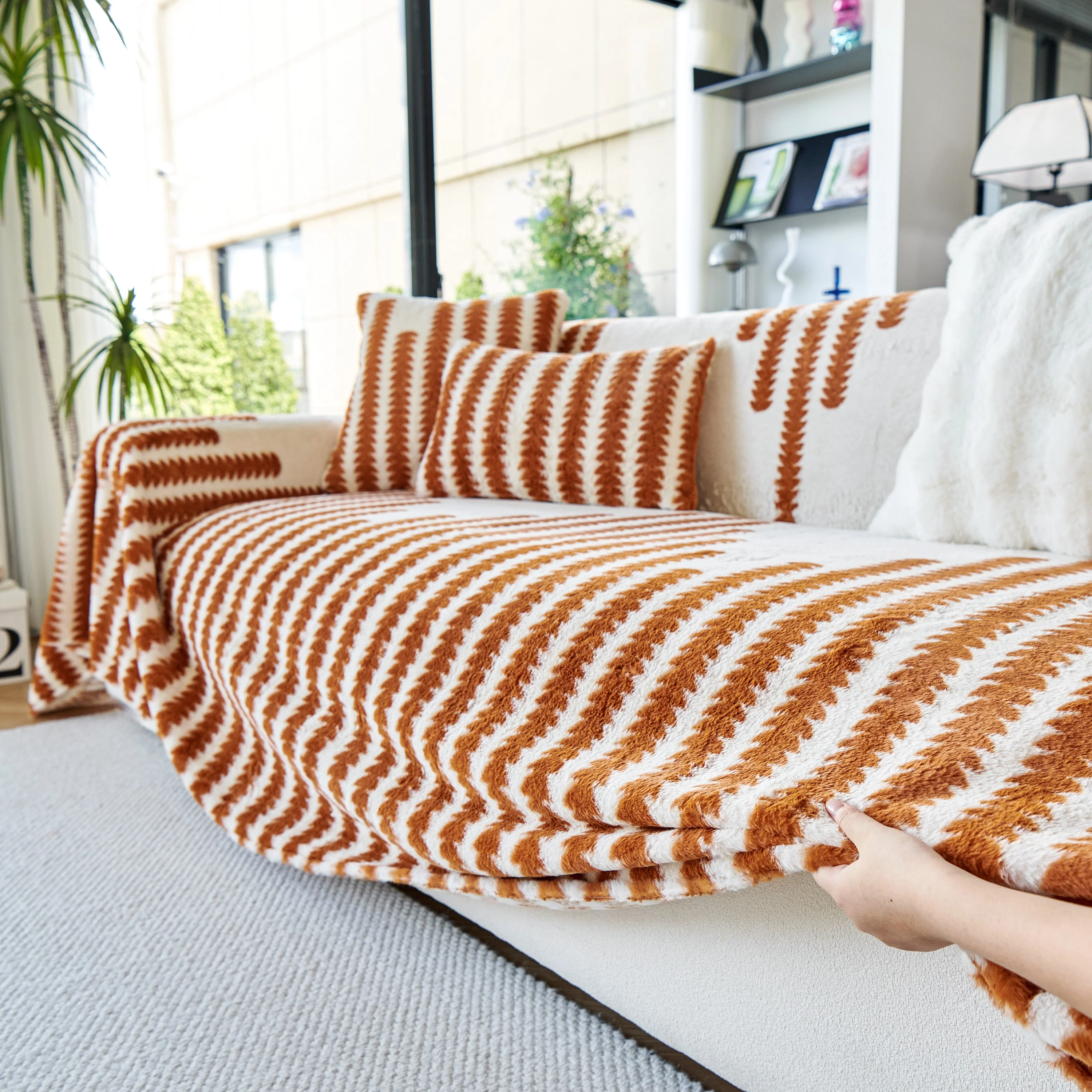 Warm Faux Fur Luxury Sofa Throw Blankets, Soft Cozy Thick Plush Shaggy Blankets for Couch Chair Bed - Image 18