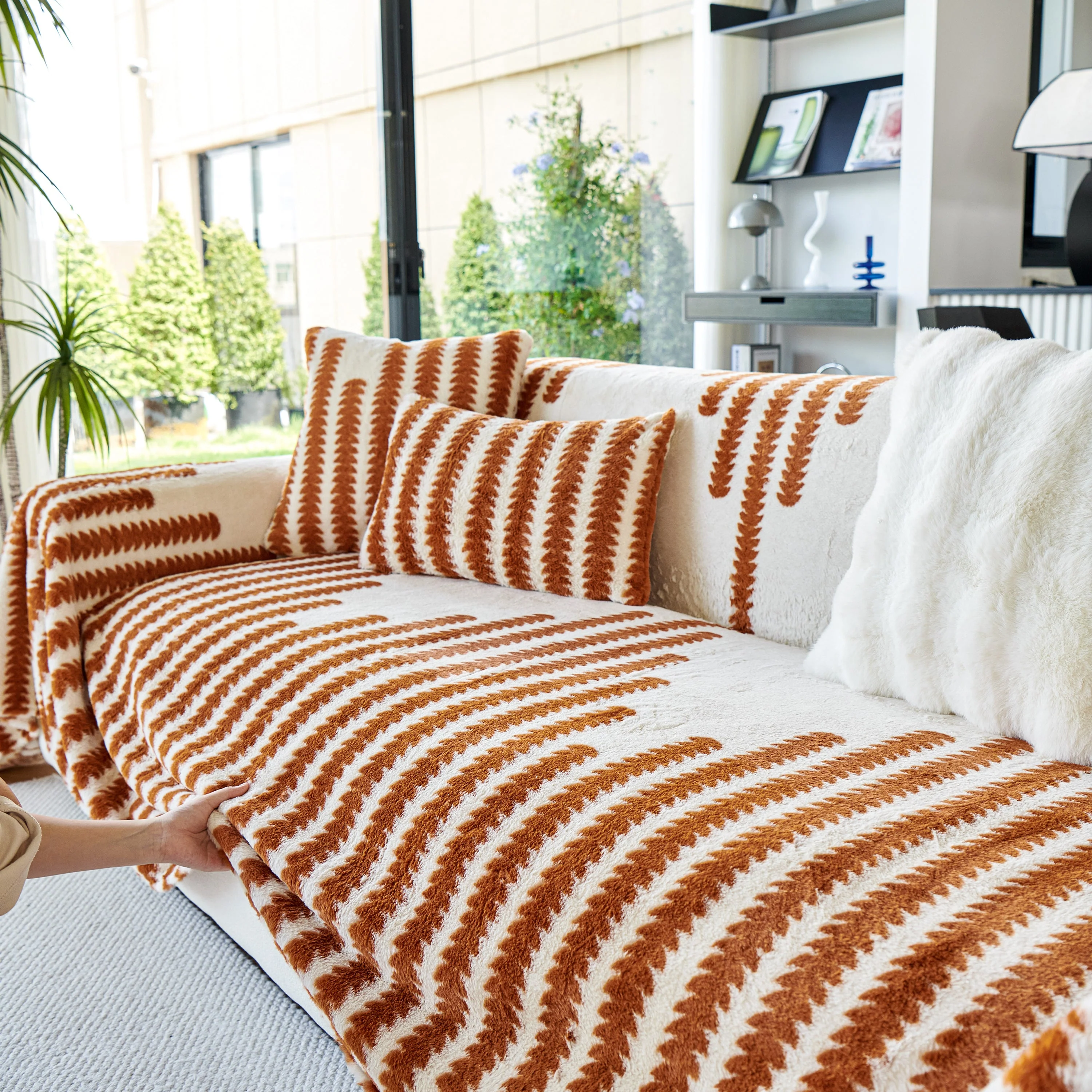 Warm Faux Fur Luxury Sofa Throw Blankets, Soft Cozy Thick Plush Shaggy Blankets for Couch Chair Bed - Image 19