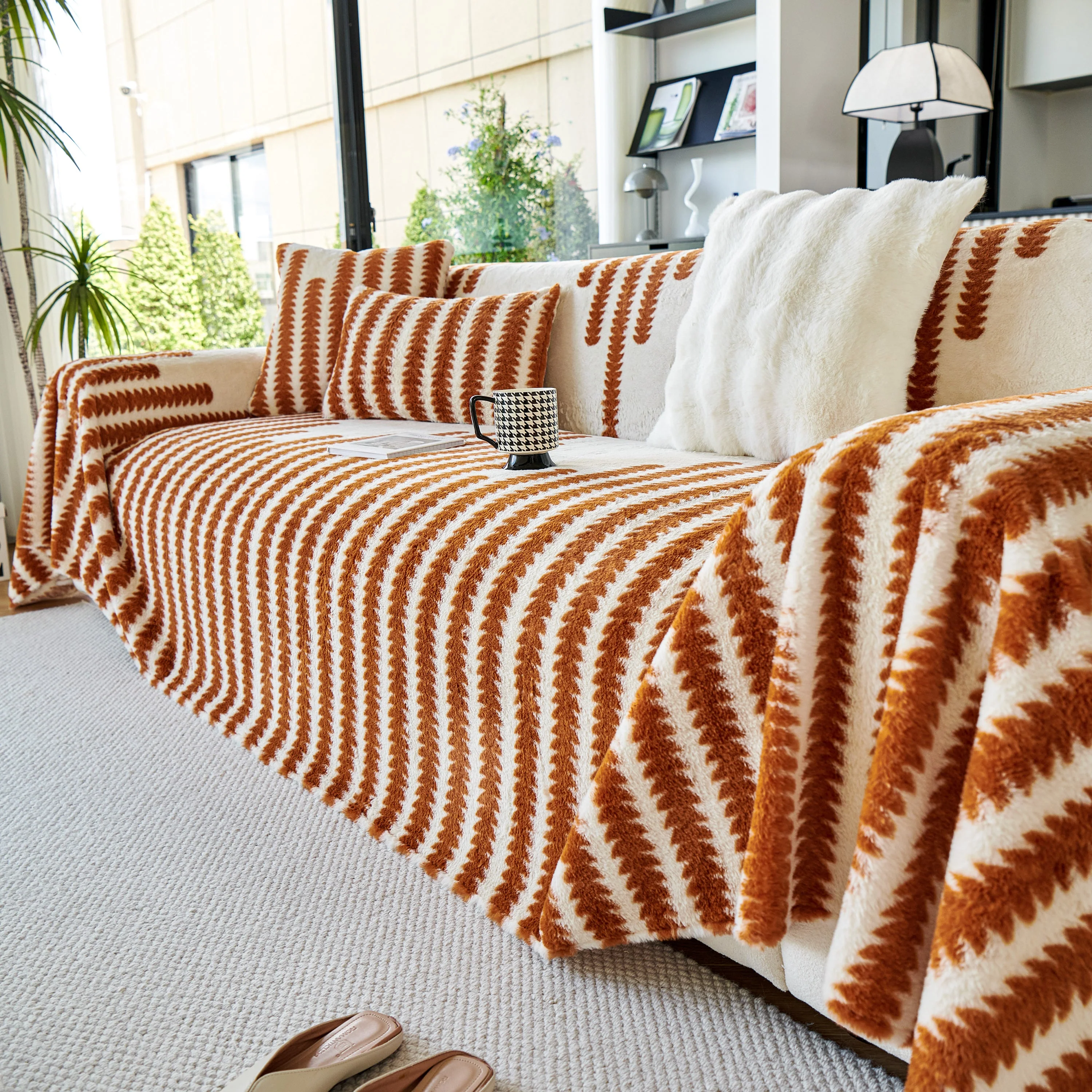 Warm Faux Fur Luxury Sofa Throw Blankets, Soft Cozy Thick Plush Shaggy Blankets for Couch Chair Bed - Image 23