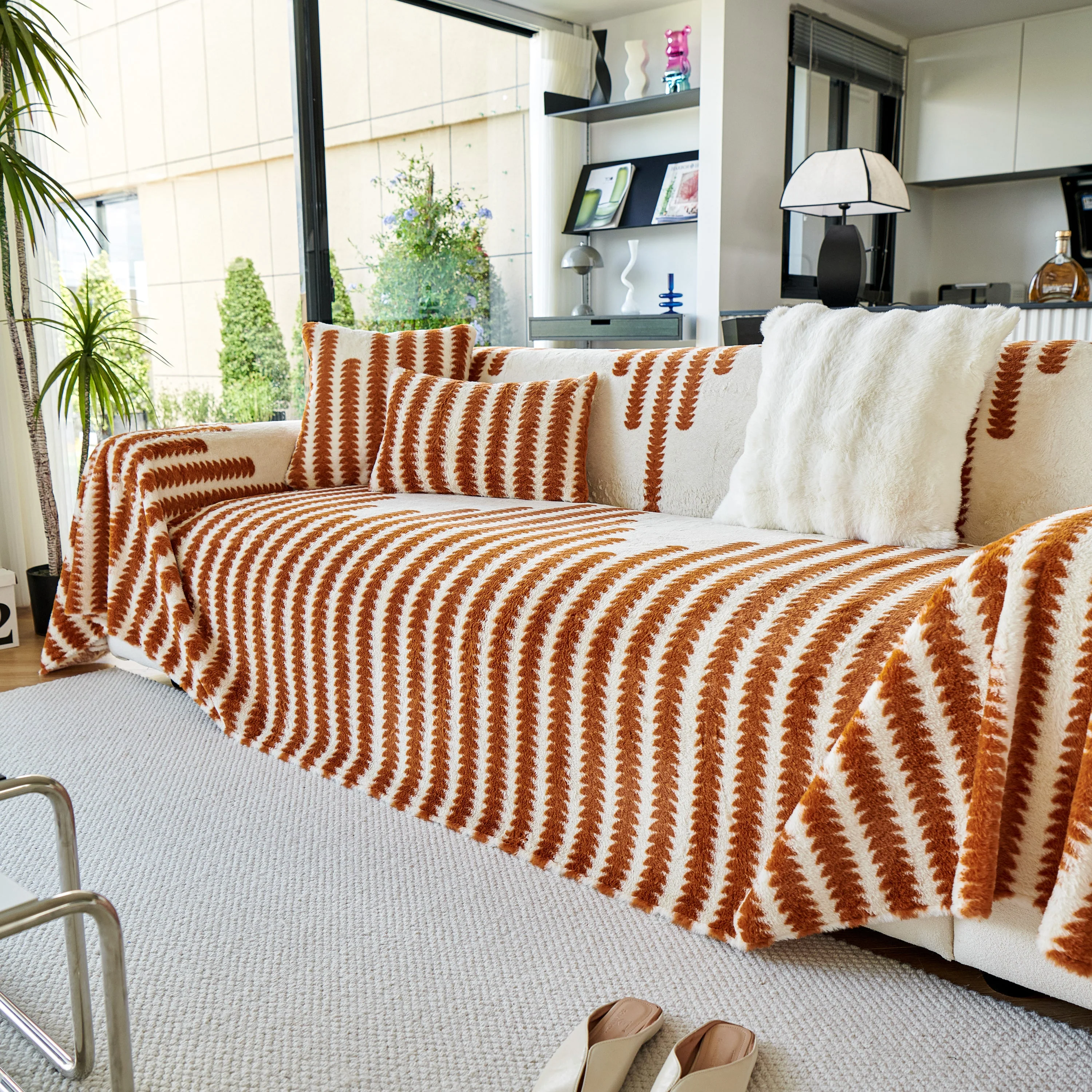 Warm Faux Fur Luxury Sofa Throw Blankets, Soft Cozy Thick Plush Shaggy Blankets for Couch Chair Bed - Image 24