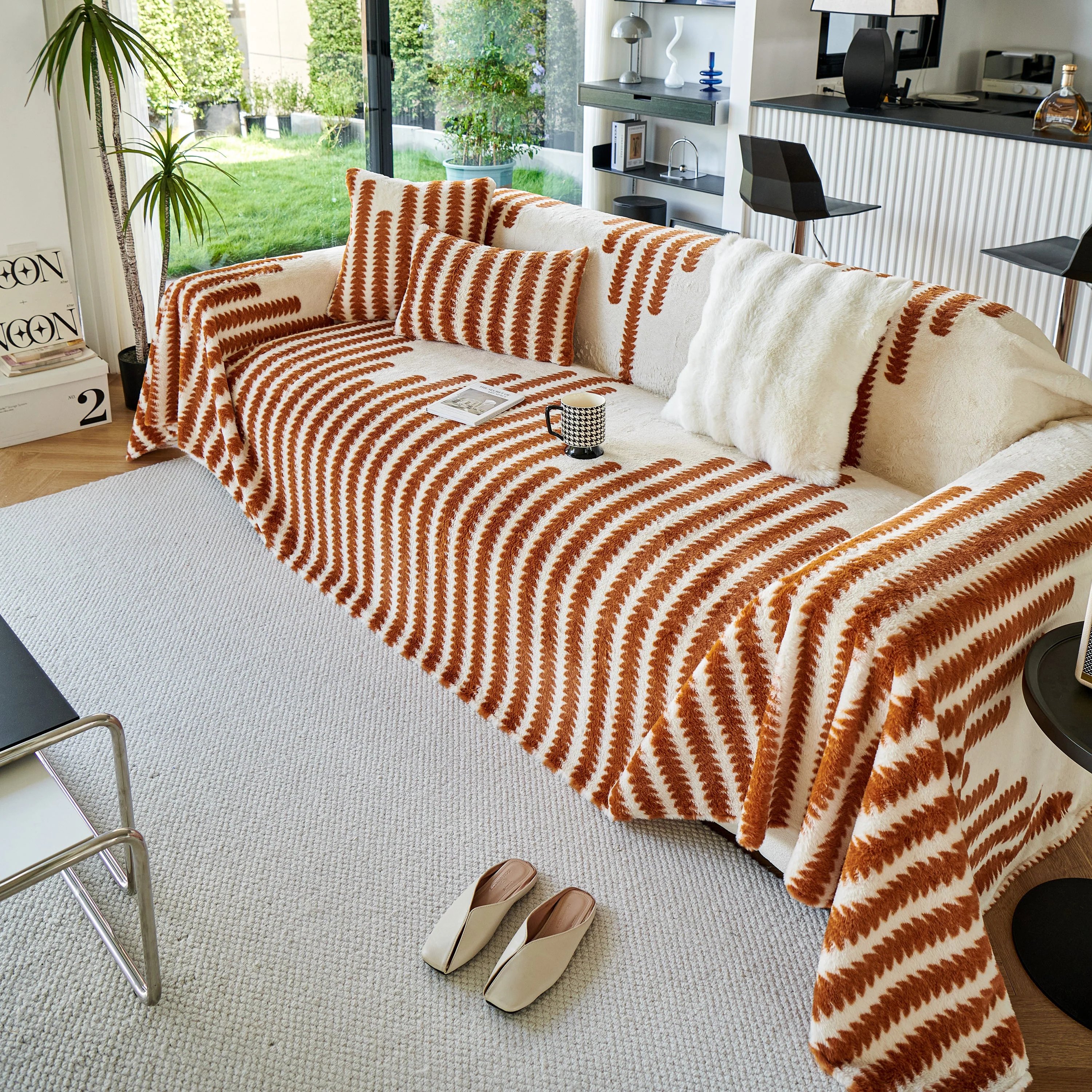 Warm Faux Fur Luxury Sofa Throw Blankets, Soft Cozy Thick Plush Shaggy Blankets for Couch Chair Bed - Image 26