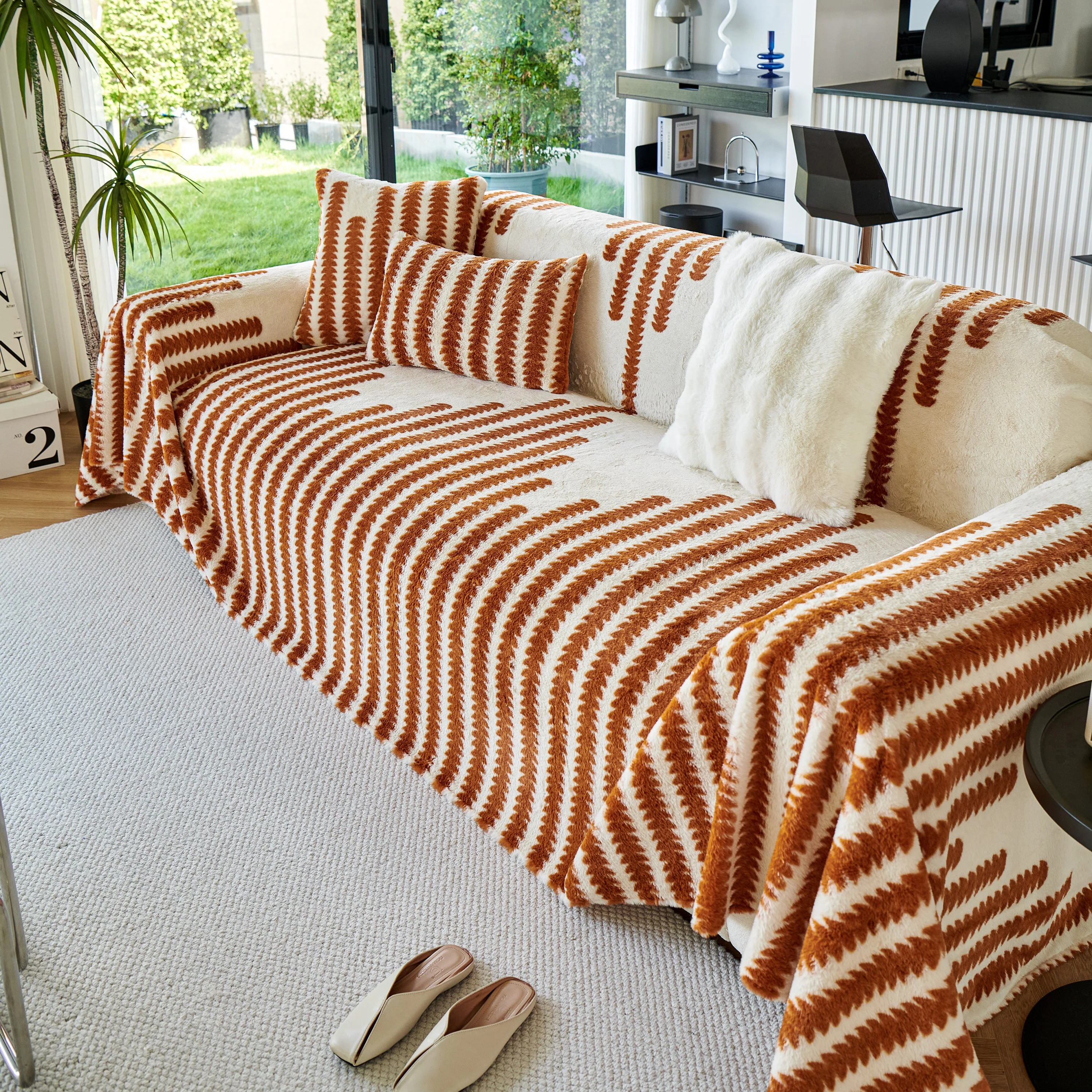 Warm Faux Fur Luxury Sofa Throw Blankets, Soft Cozy Thick Plush Shaggy Blankets for Couch Chair Bed - Image 30