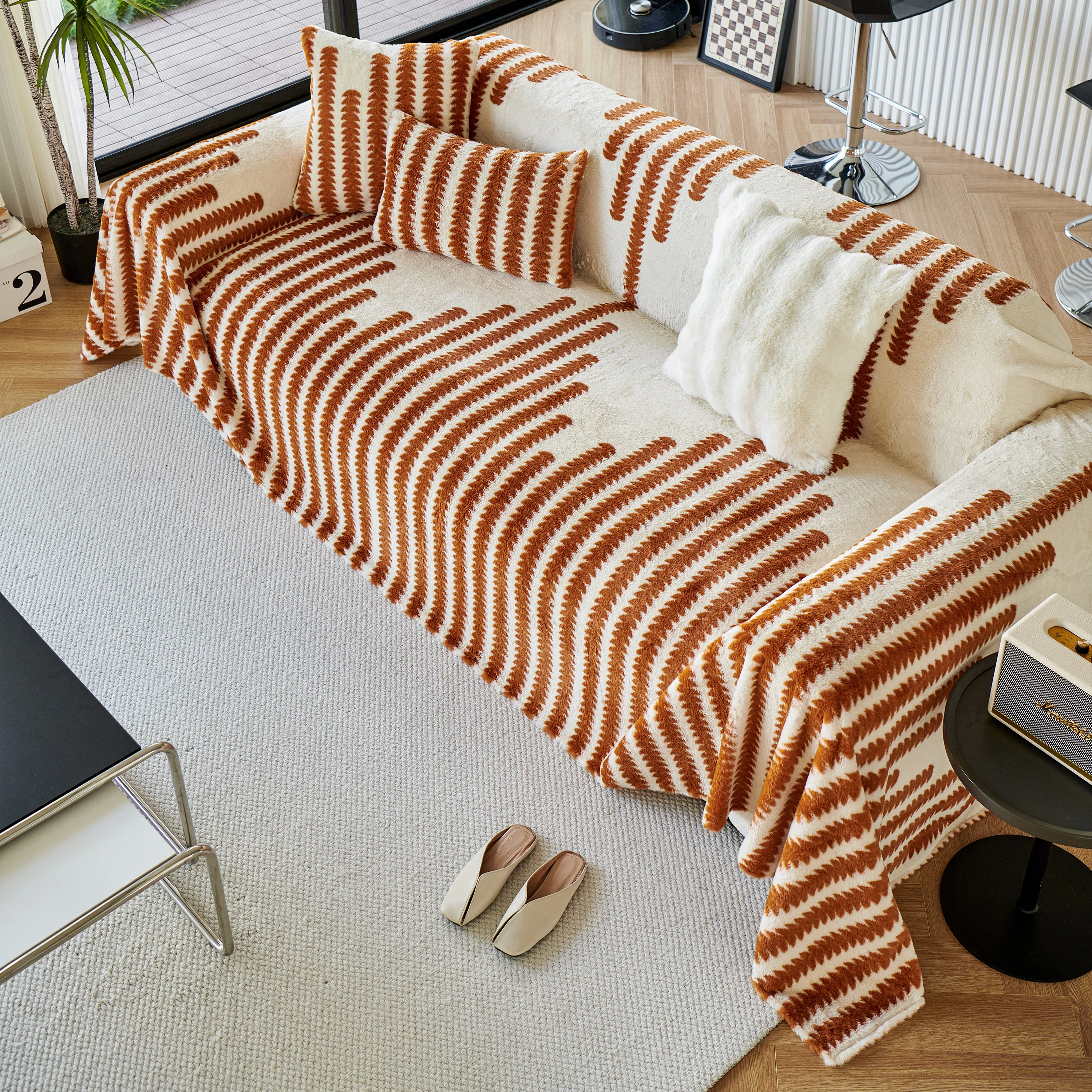 Warm Faux Fur Luxury Sofa Throw Blankets, Soft Cozy Thick Plush Shaggy Blankets for Couch Chair Bed - Image 31