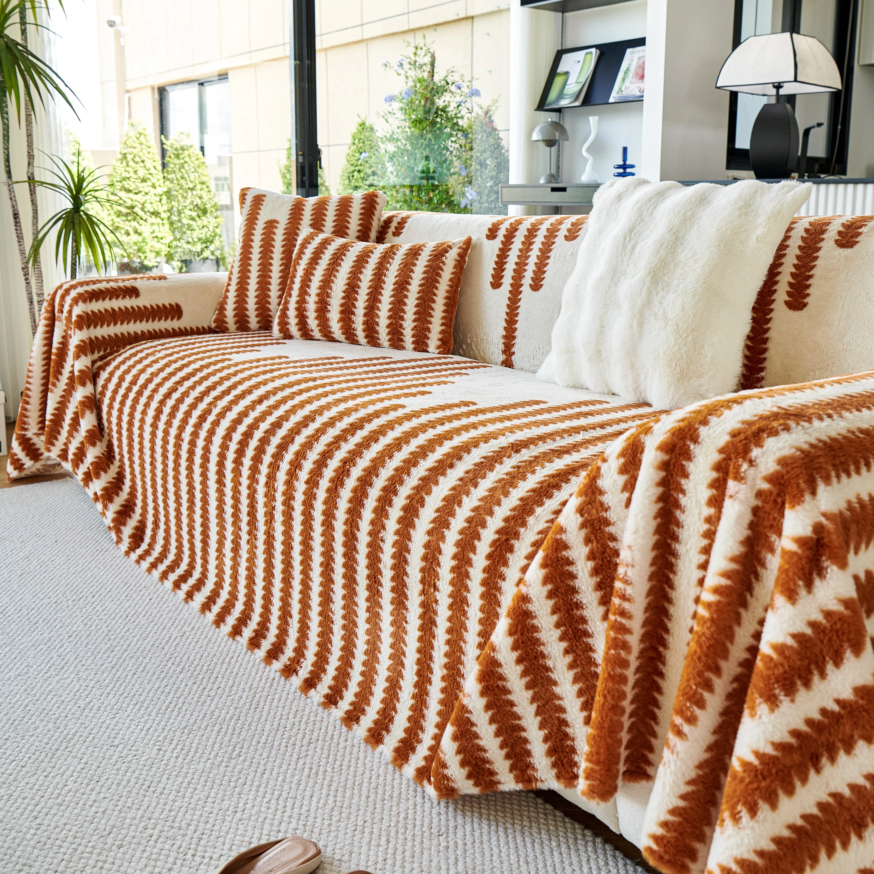Warm Faux Fur Luxury Sofa Throw Blankets, Soft Cozy Thick Plush Shaggy Blankets for Couch Chair Bed - Image 34