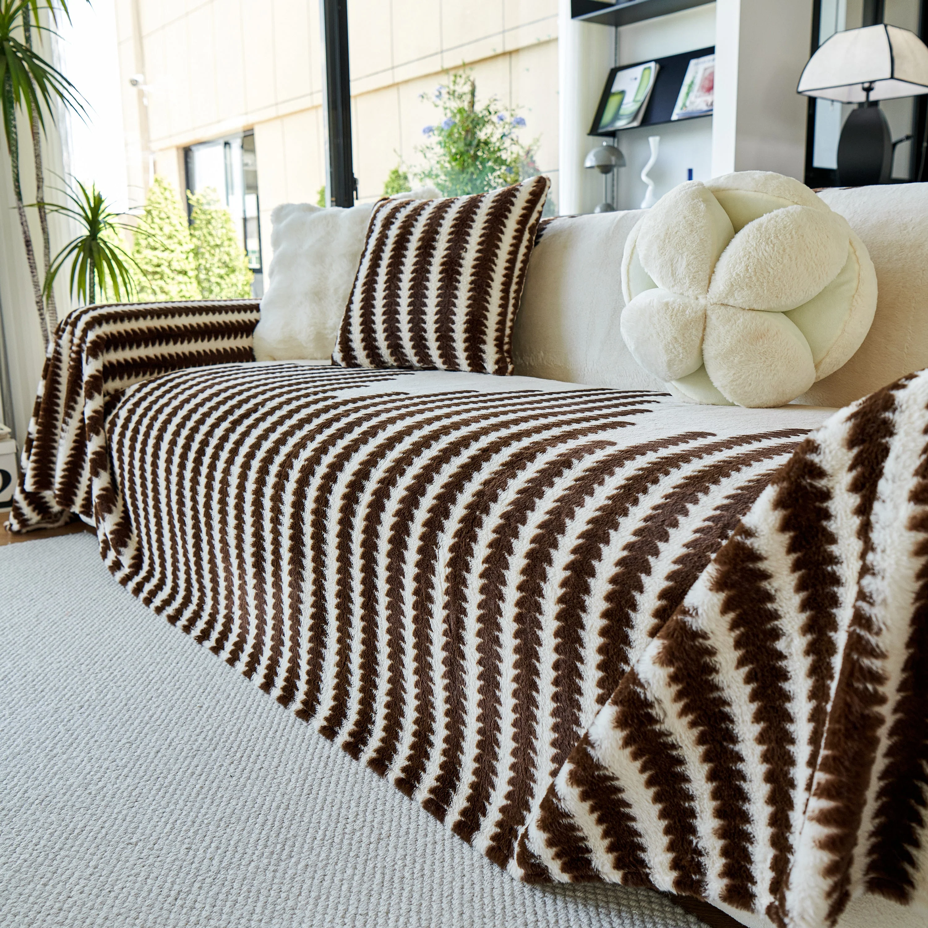 Warm Faux Fur Luxury Sofa Throw Blankets, Soft Cozy Thick Plush Shaggy Blankets for Couch Chair Bed - Image 35