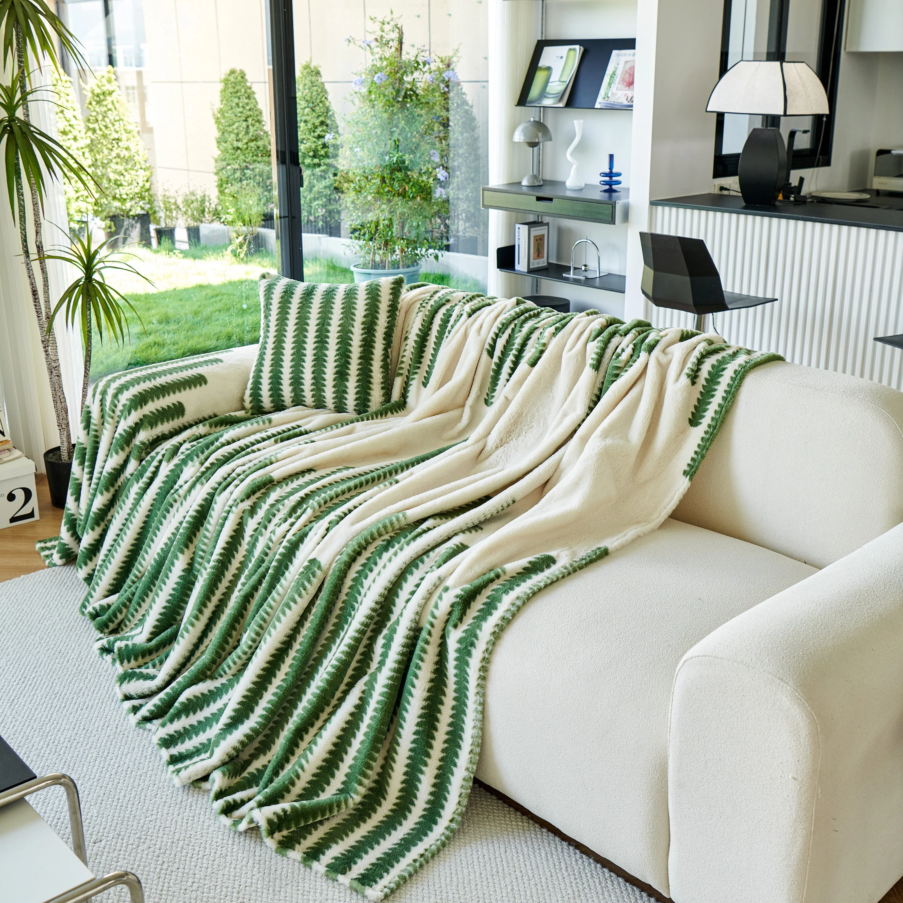 Warm Faux Fur Luxury Sofa Throw Blankets, Soft Cozy Thick Plush Shaggy Blankets for Couch Chair Bed - Image 45