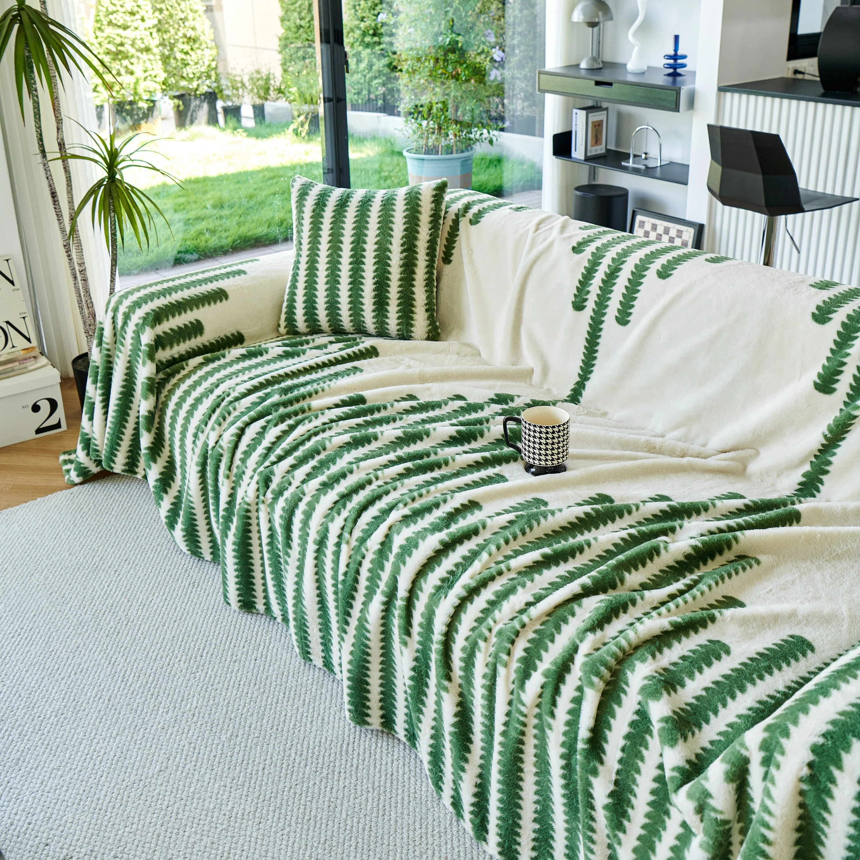 Warm Faux Fur Luxury Sofa Throw Blankets, Soft Cozy Thick Plush Shaggy Blankets for Couch Chair Bed - Image 52